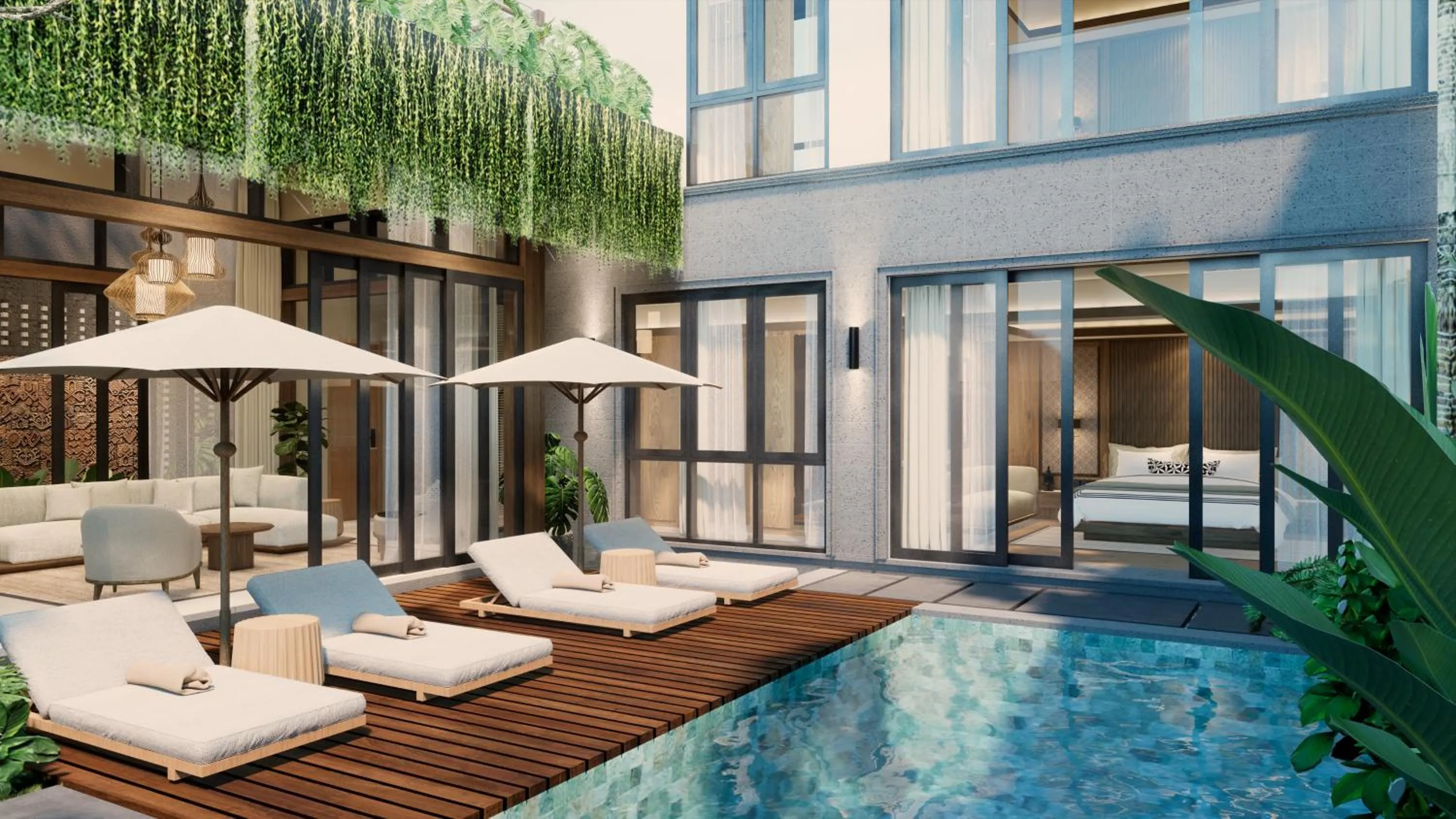 Pool view in The One Boutique Villa