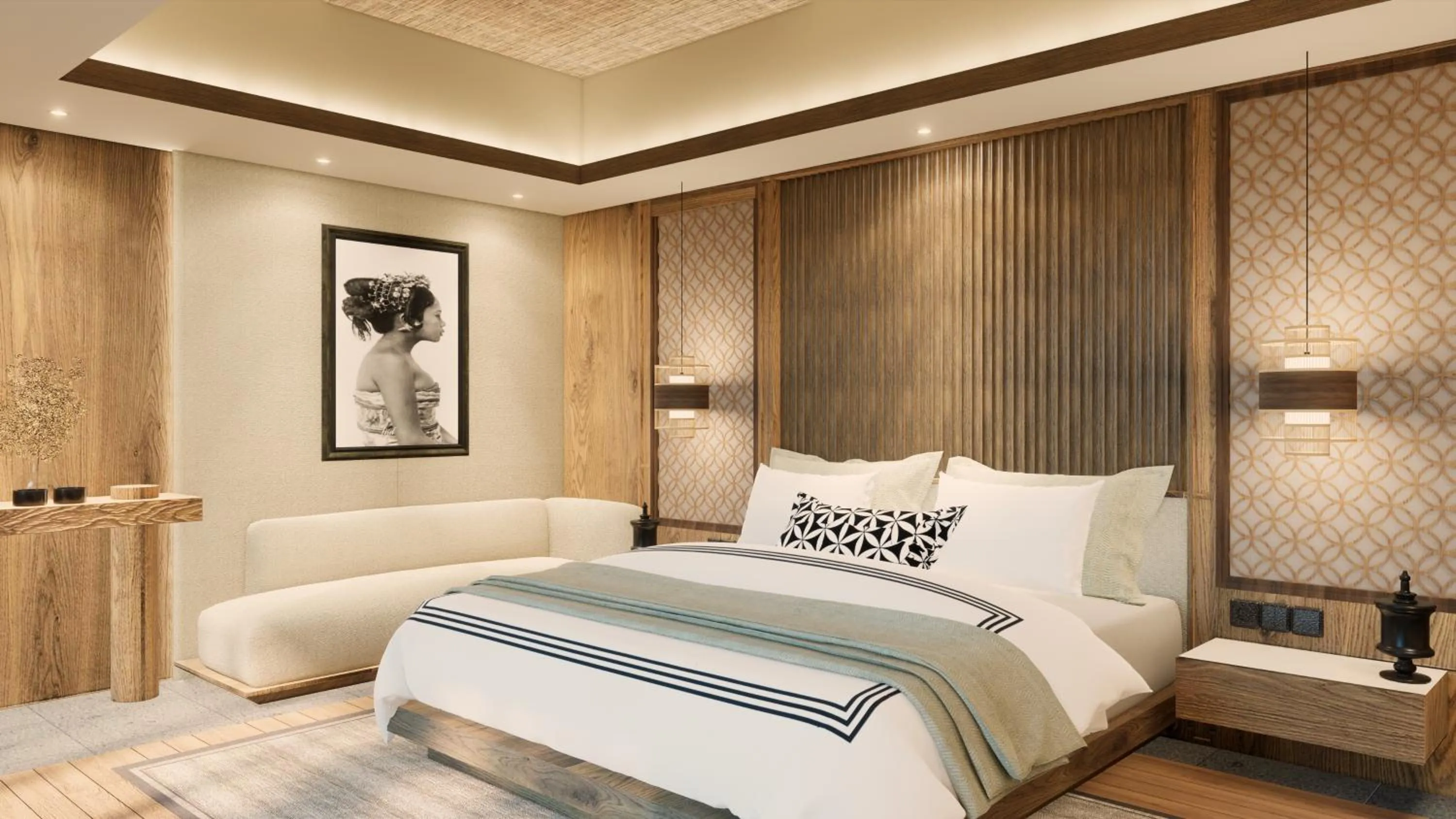 Bed in The One Boutique Villa