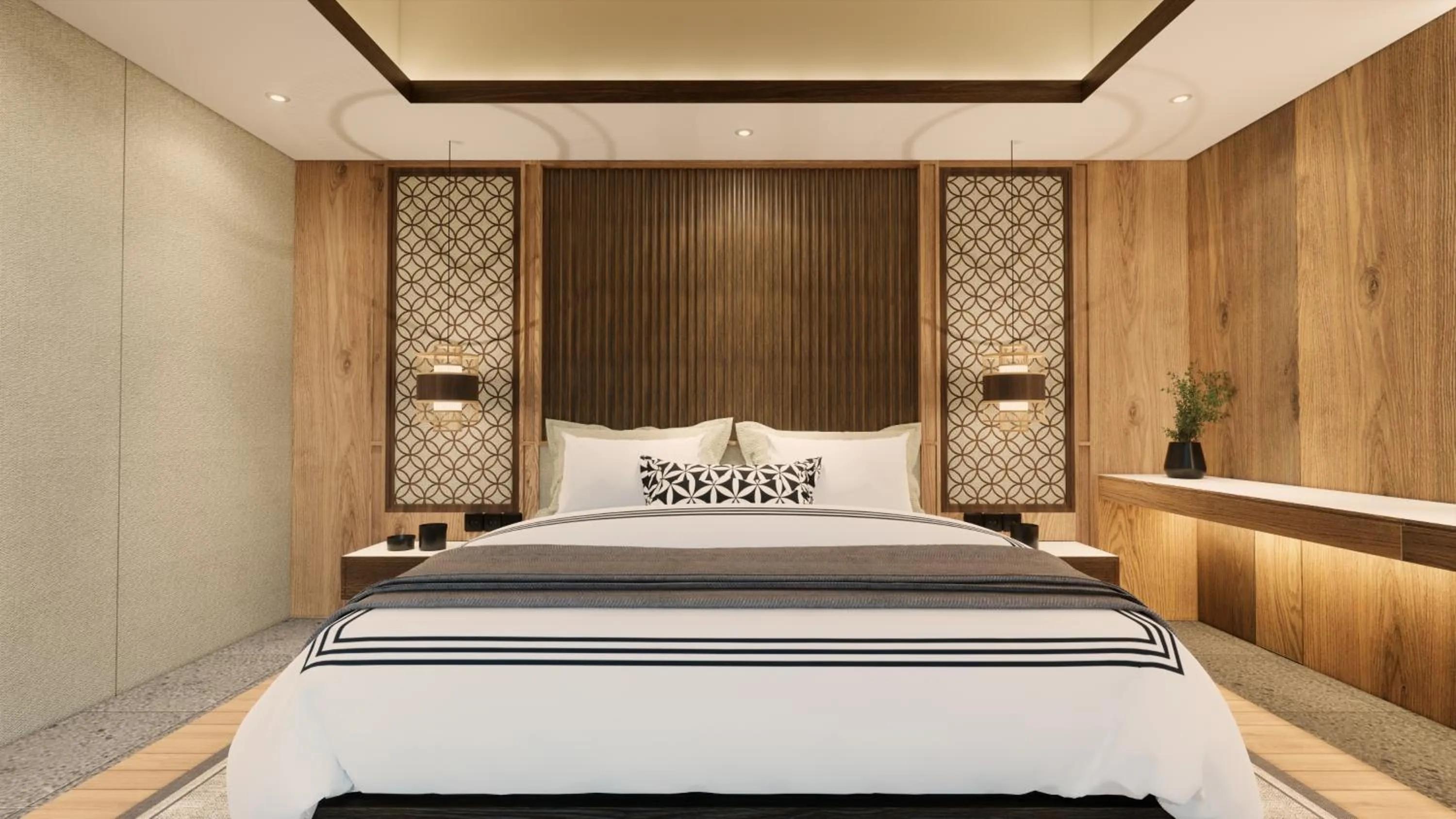 Bed in The One Boutique Villa