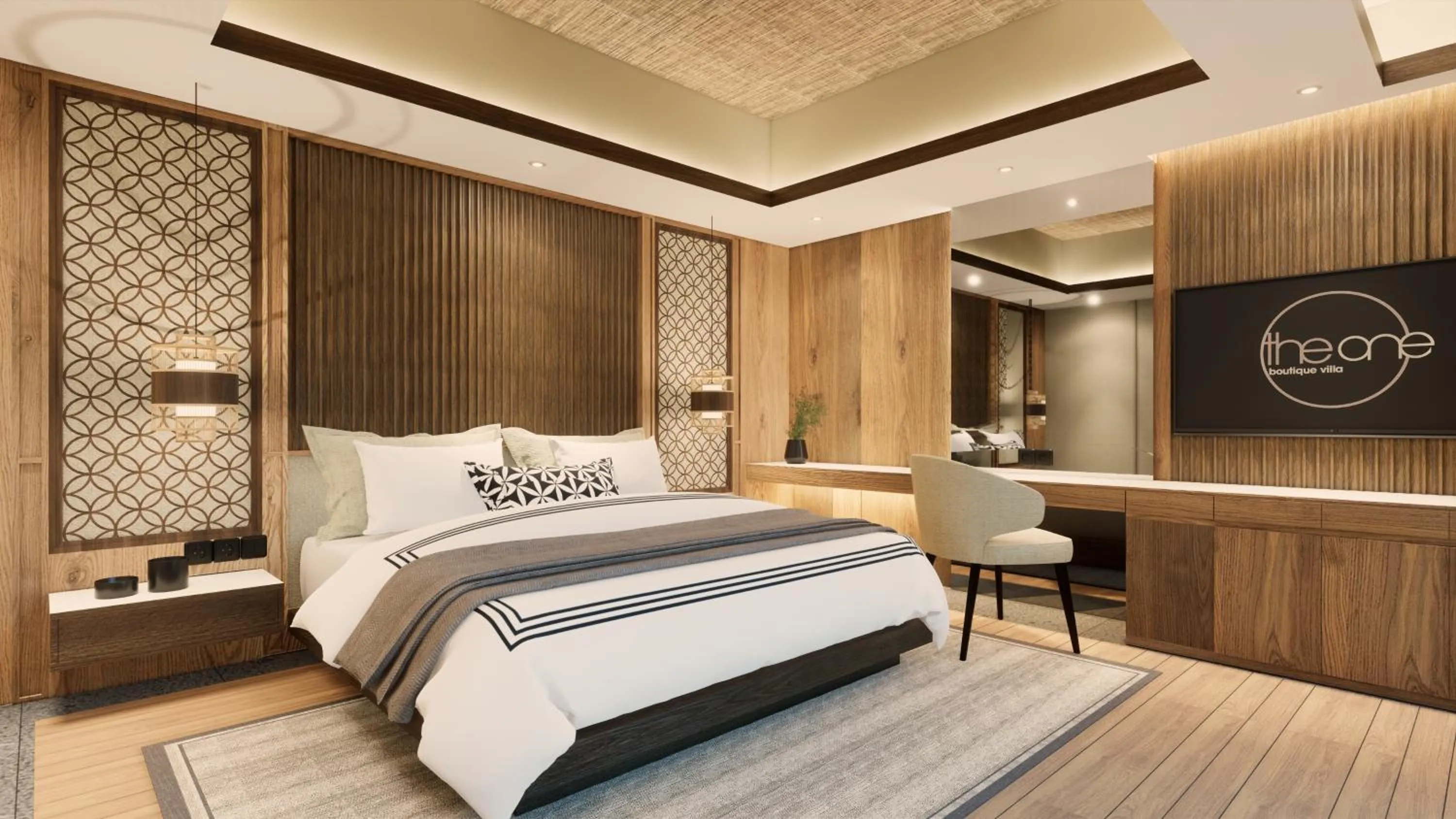 Bed in The One Boutique Villa