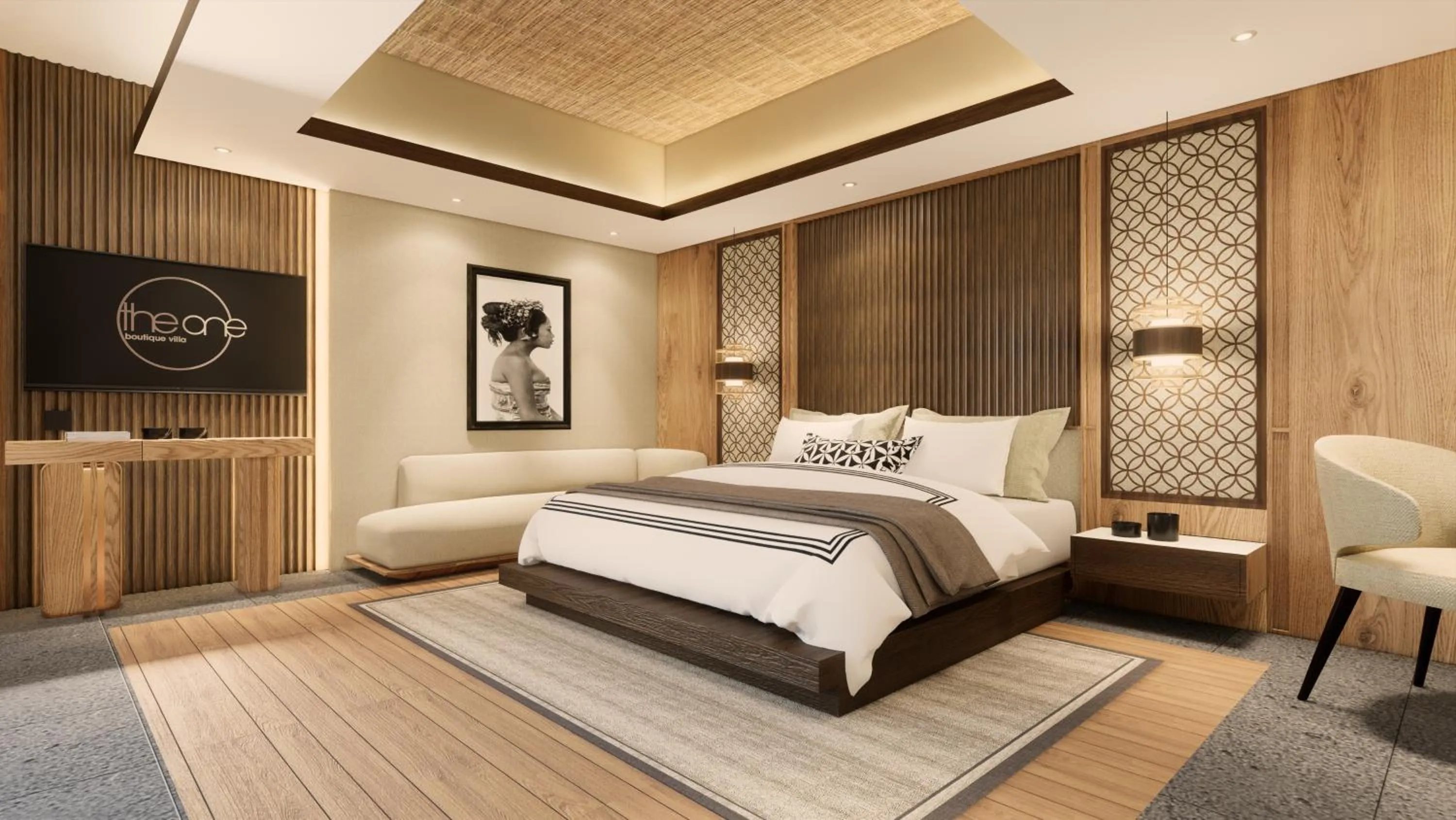 Bed in The One Boutique Villa