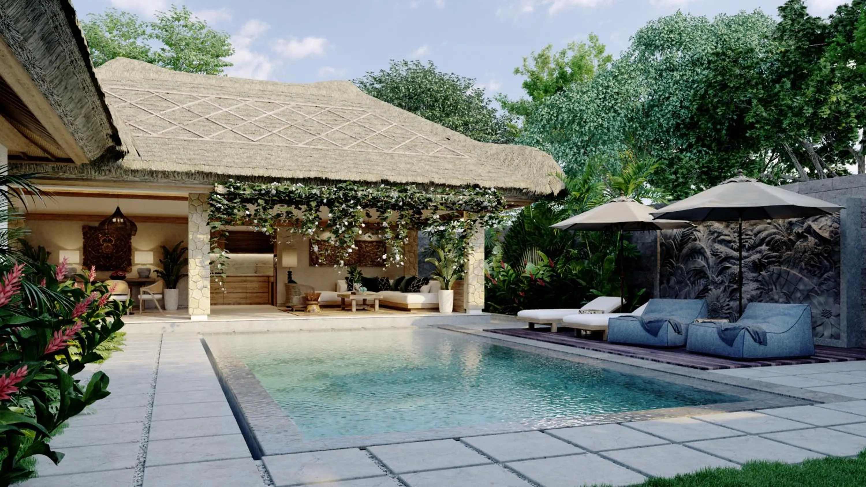 Garden view in The One Boutique Villa