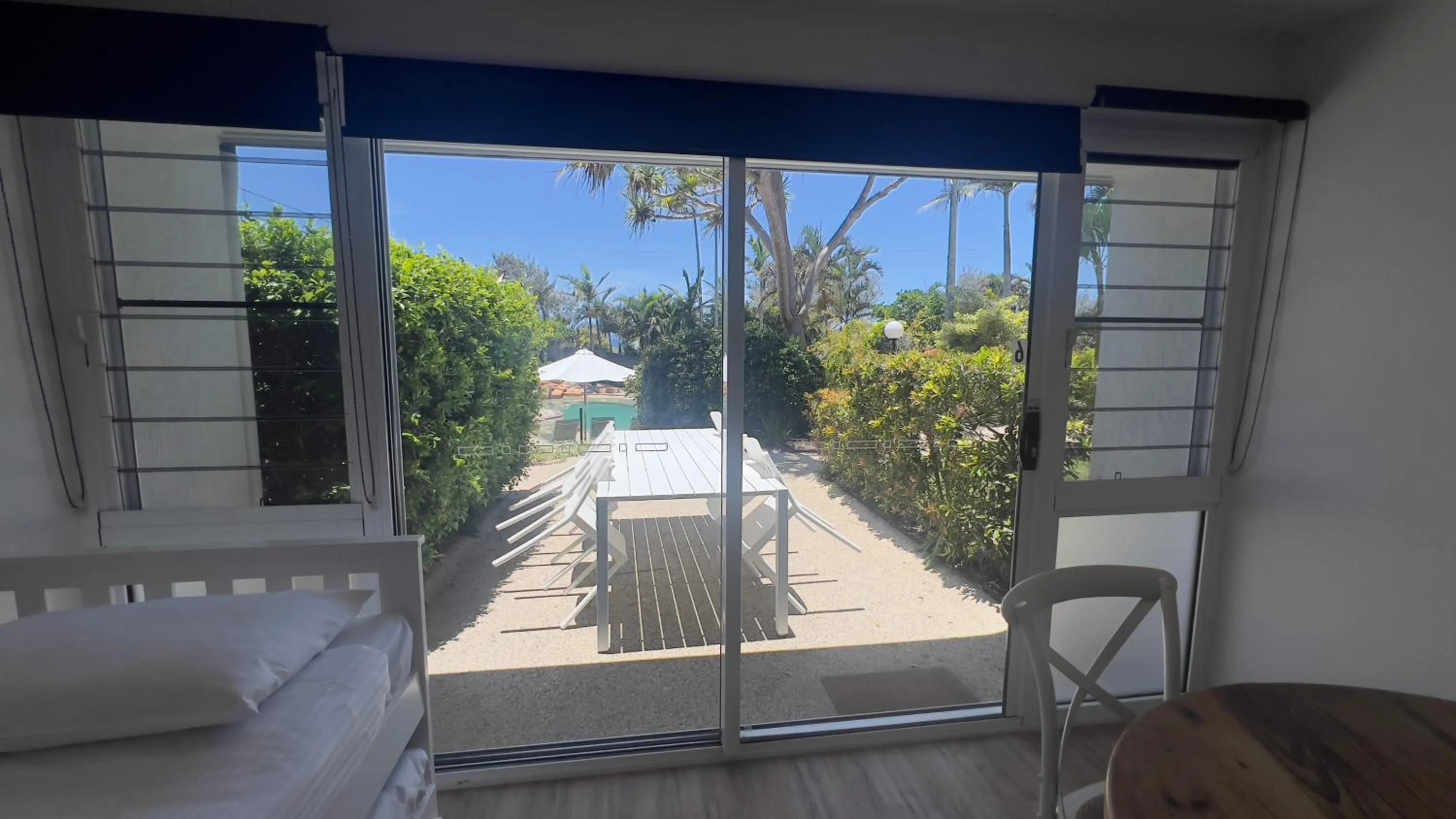 Patio, Bed in Rosslyn Bay Resort Yeppoon