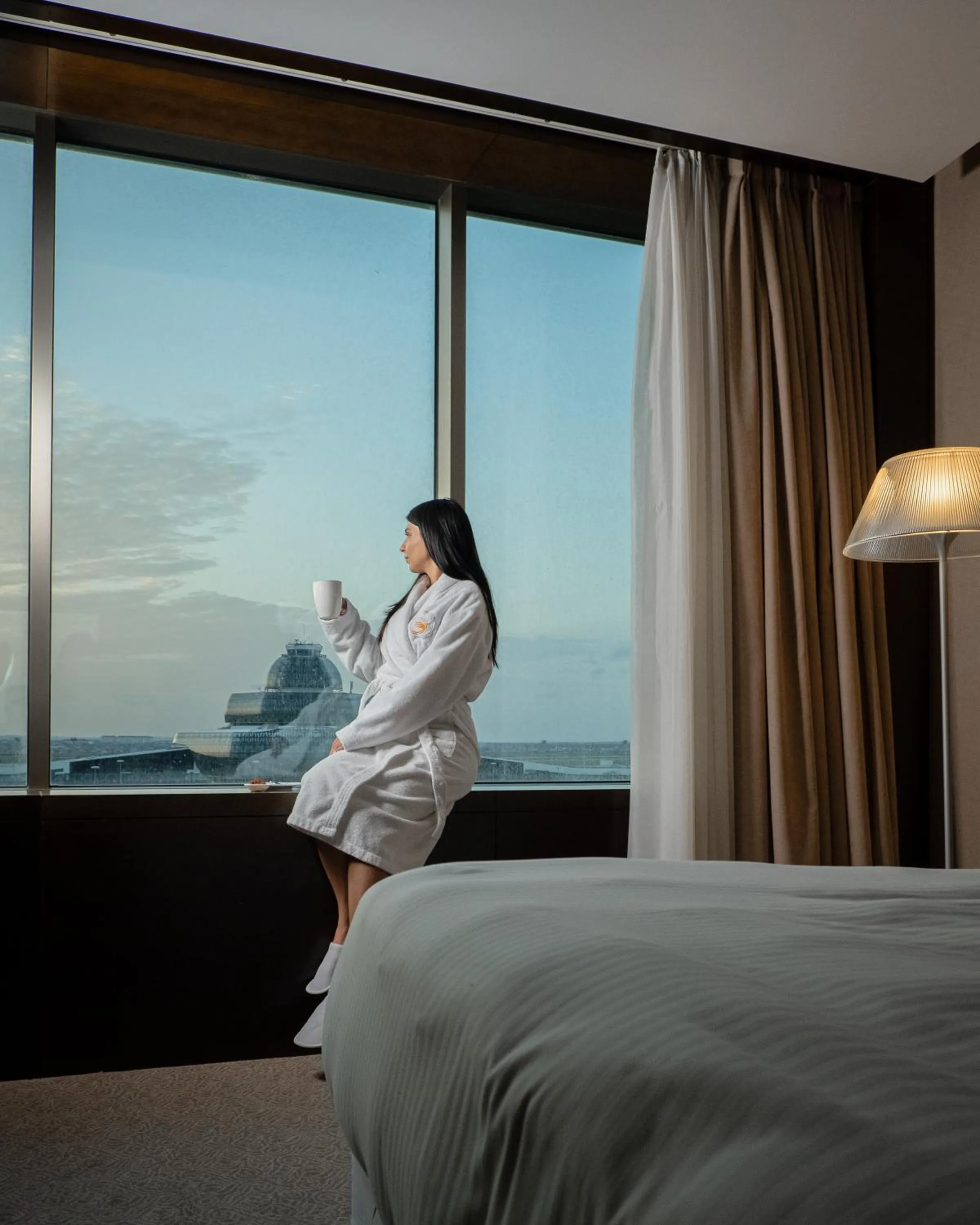 View (from property/room), Bed in FLY INN BAKU