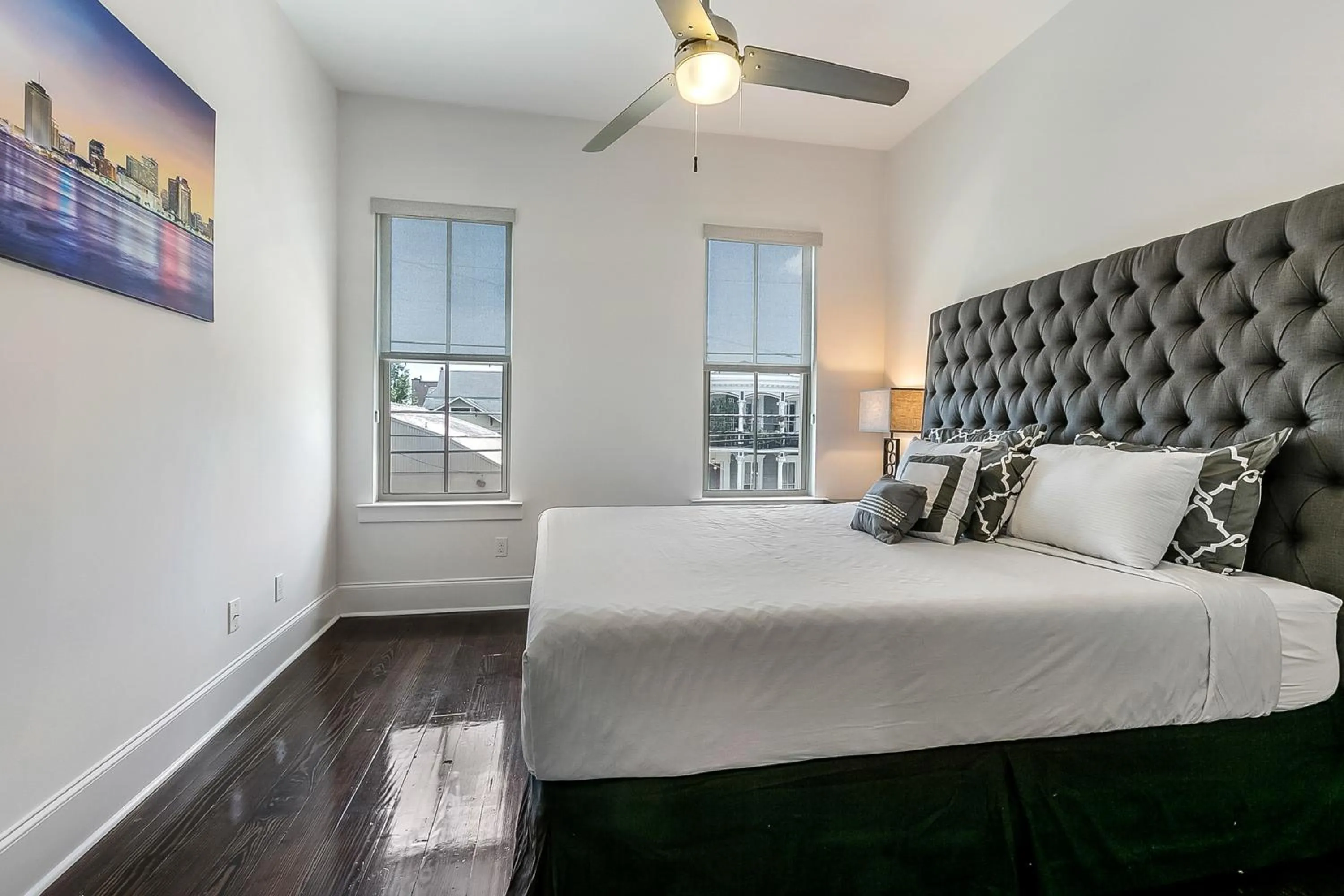 Bedroom, Bed in Spacious Loft-Style 3BR Townhouse by Hosteeva