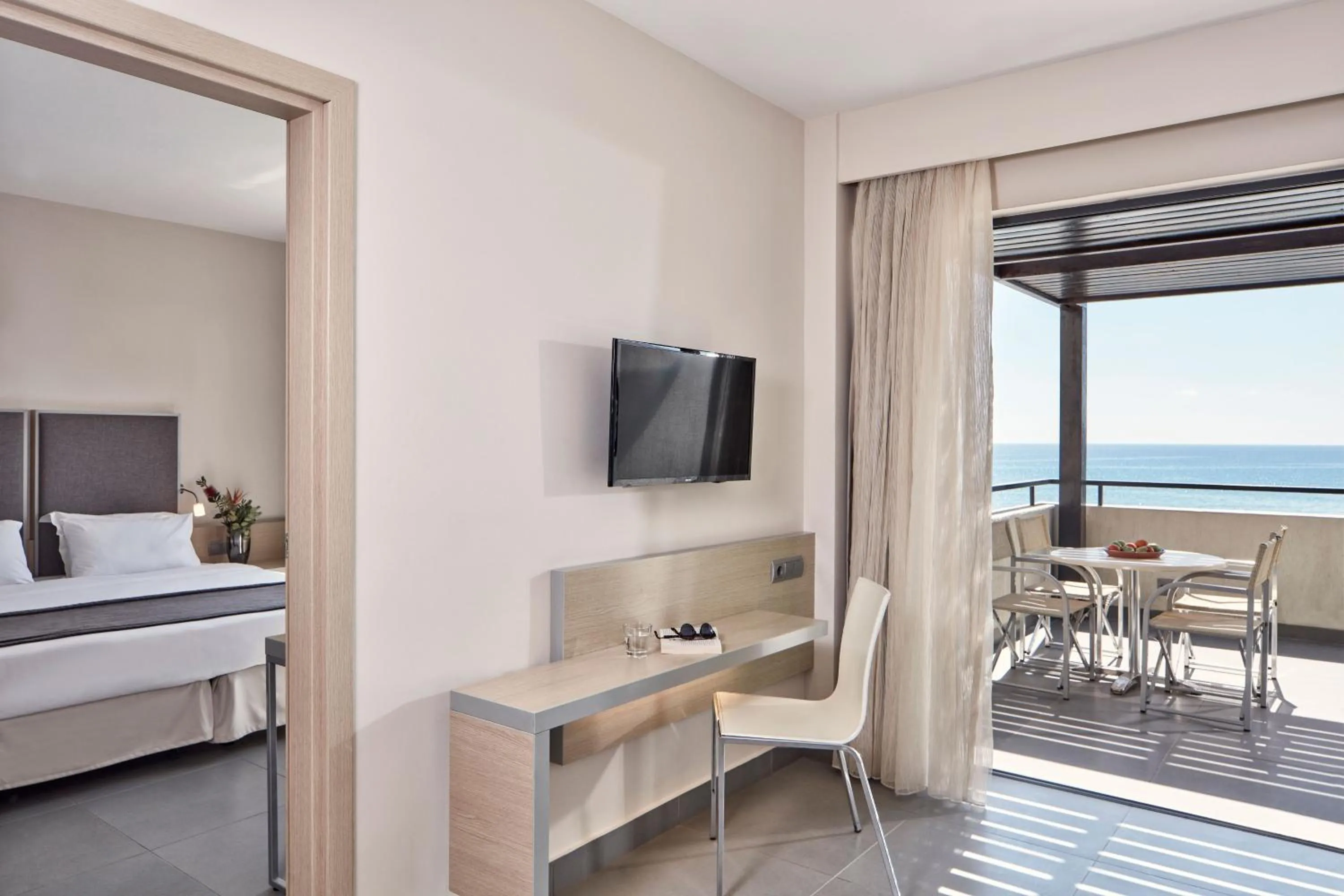 Living room, Bed in Atlantica Mikri Poli Crete