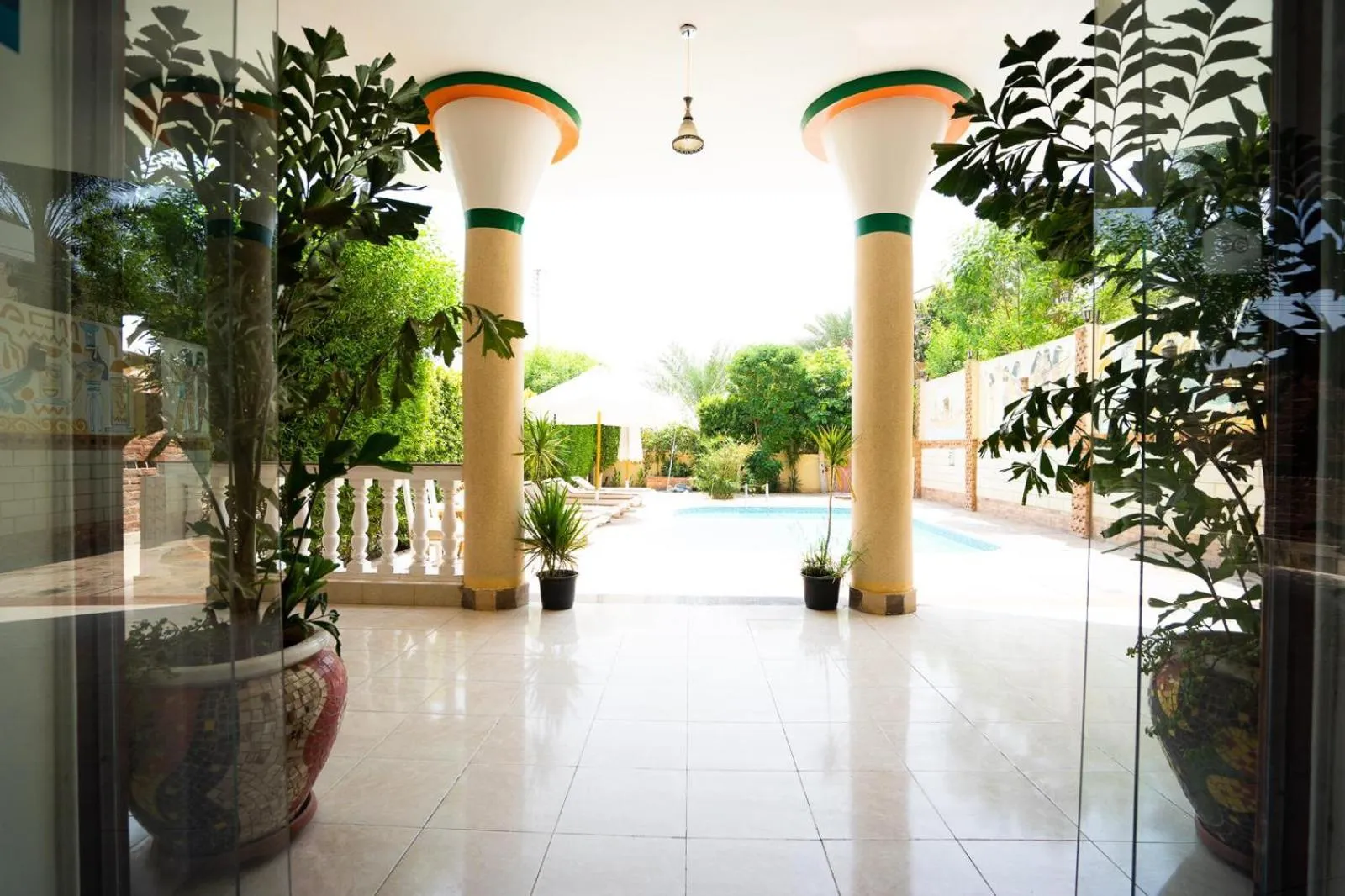 Garden view in El Mesala Hotel