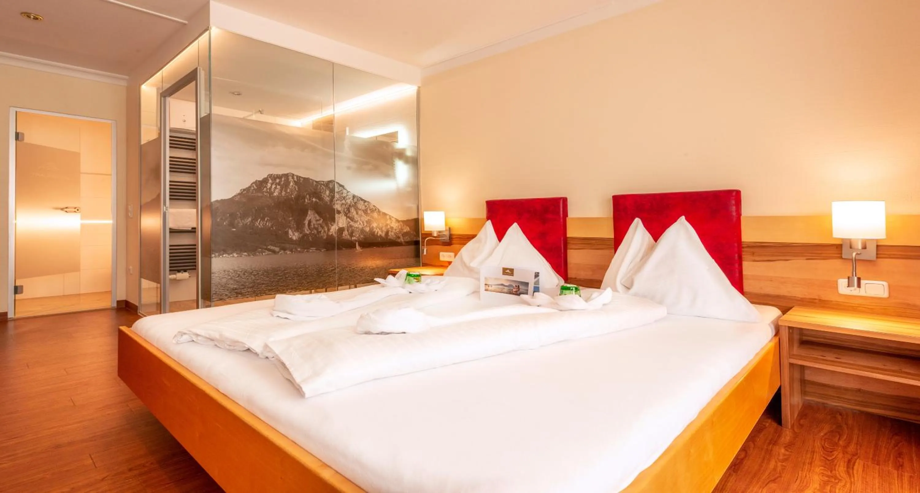 Photo of the whole room, Bed in Panorama Hotel Traunstein