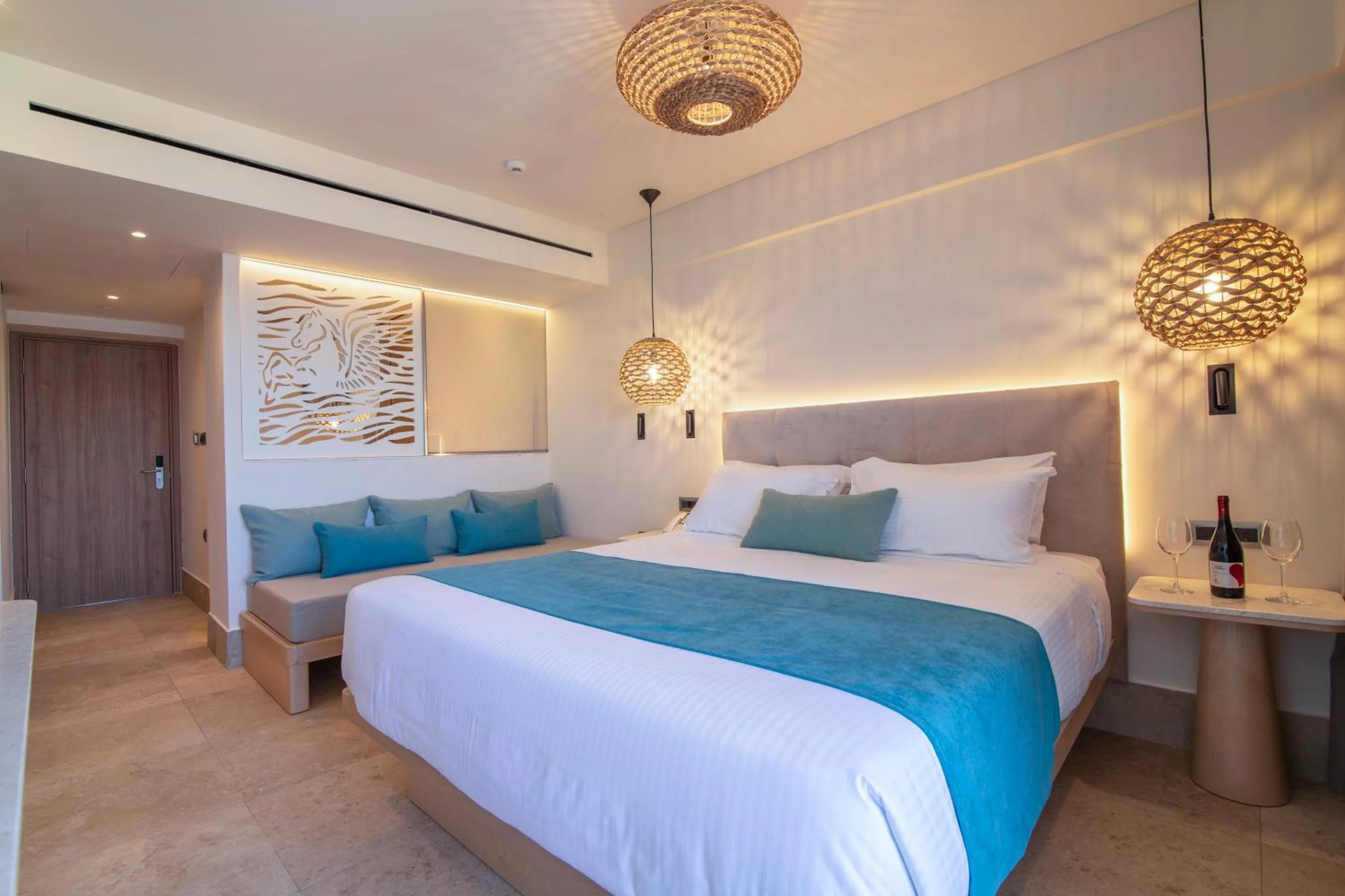 Photo of the whole room, Bed in Pegasos Deluxe Beach Hotel