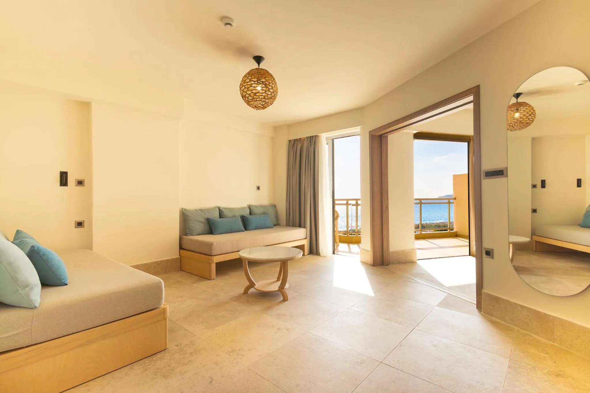 Living room in Pegasos Deluxe Beach Hotel