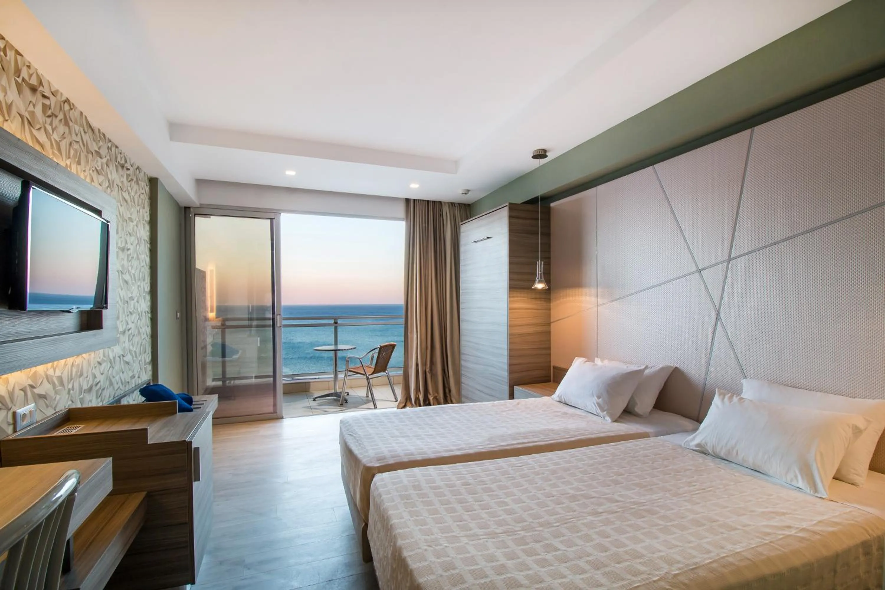 Bedroom, Bed in Pegasos Deluxe Beach Hotel