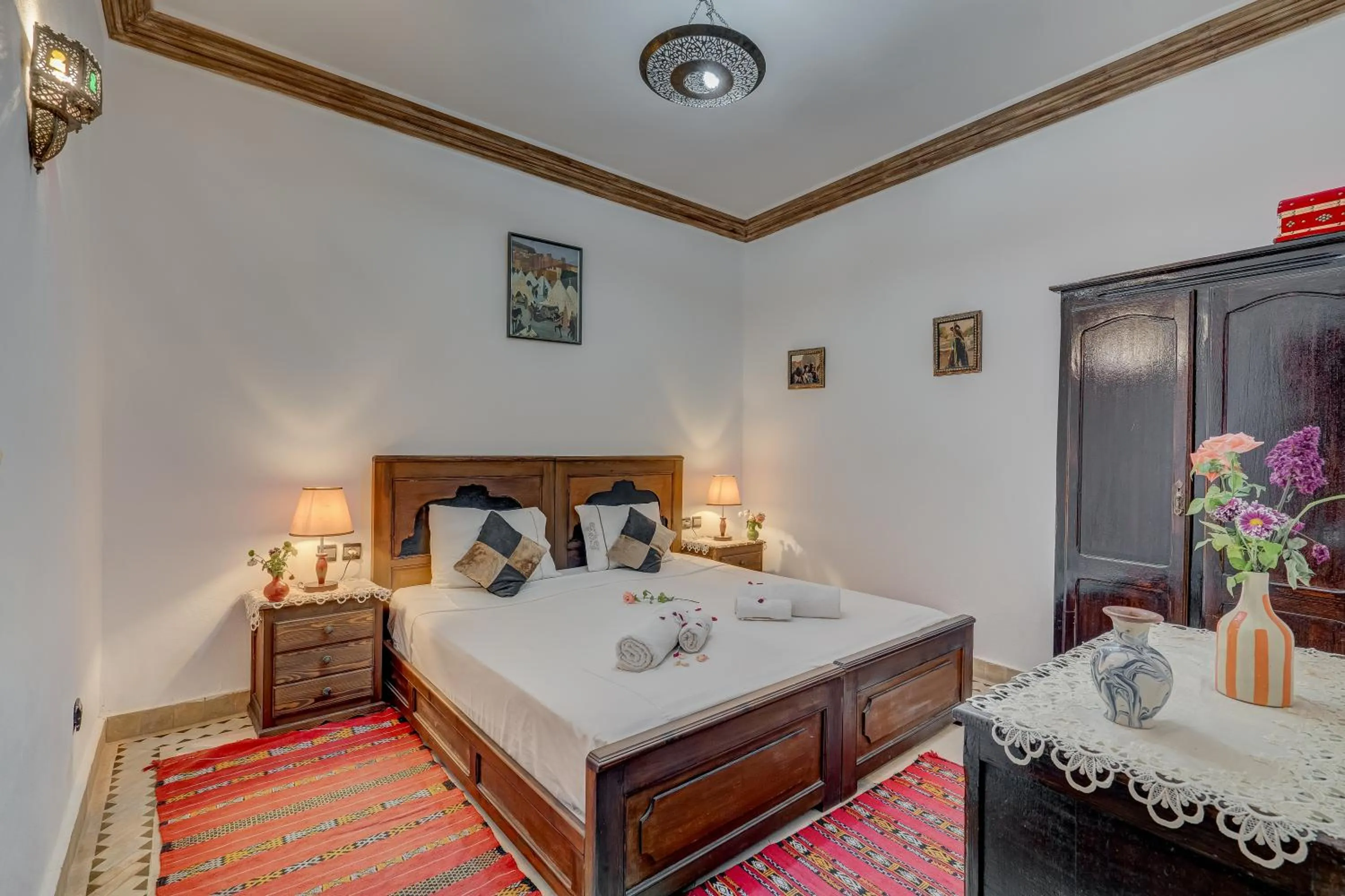 Bed in Riad Marwa Marrakech