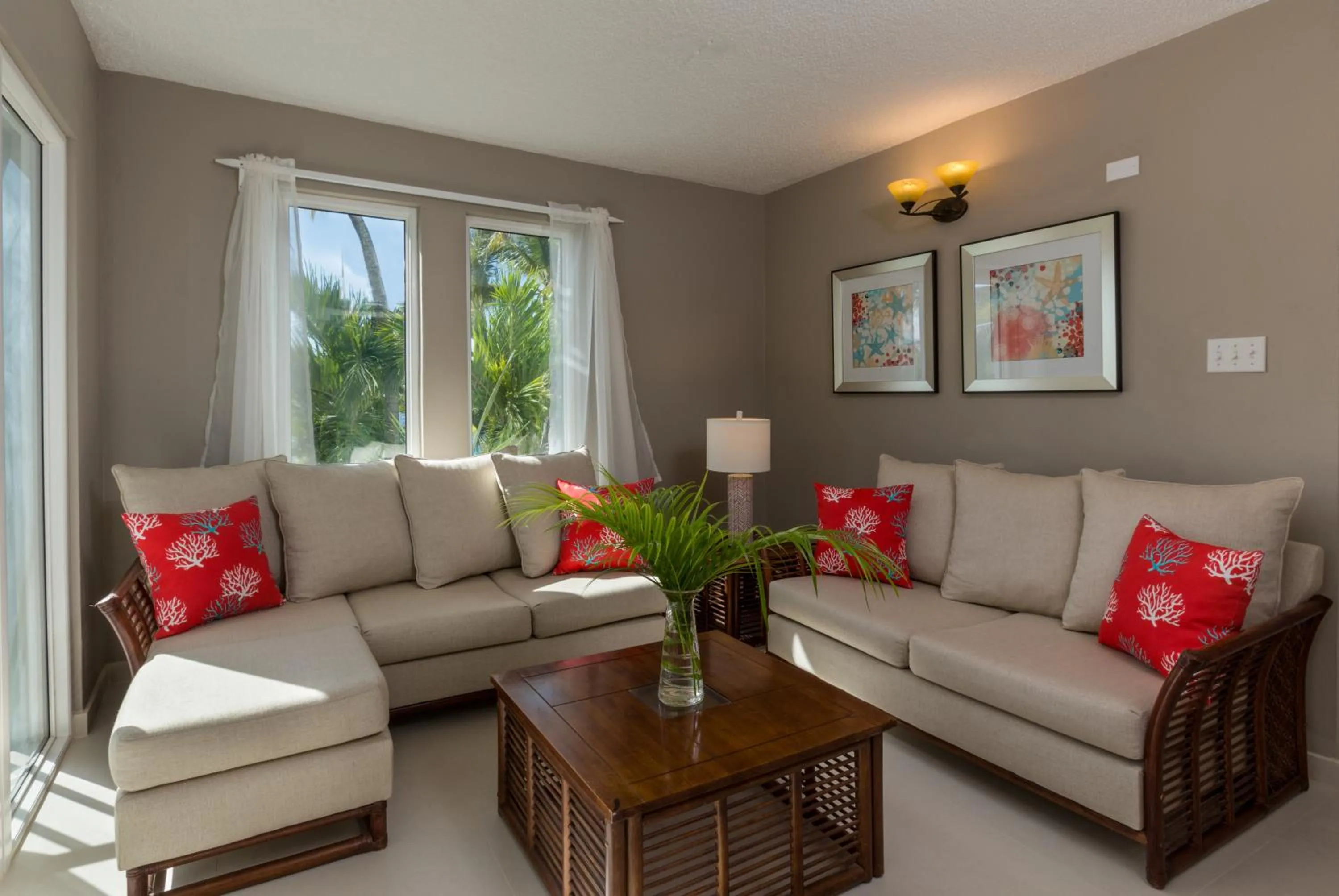Seating area in Siboney Beach Club