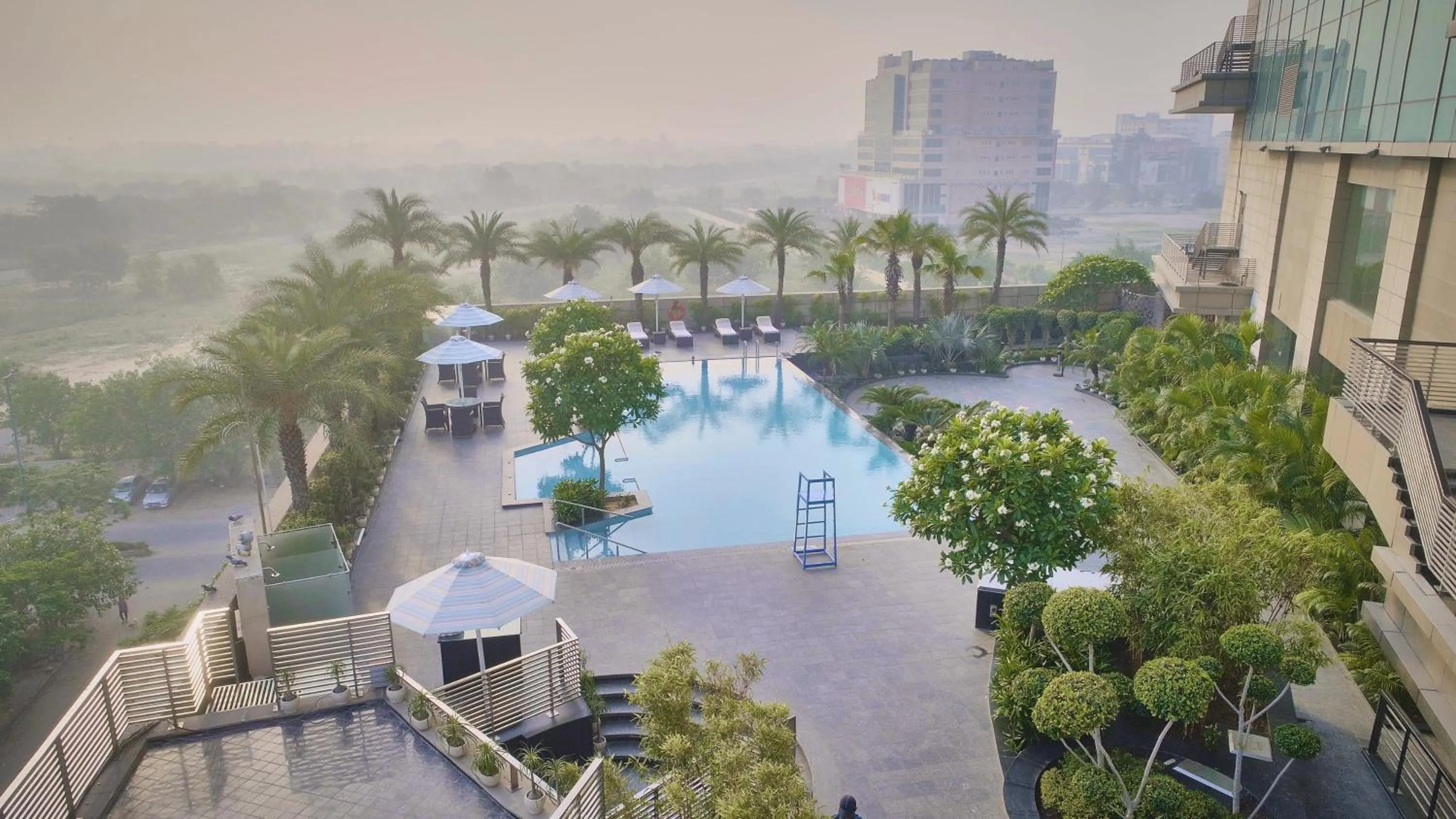 Pool view in Crowne Plaza New Delhi Rohini by IHG