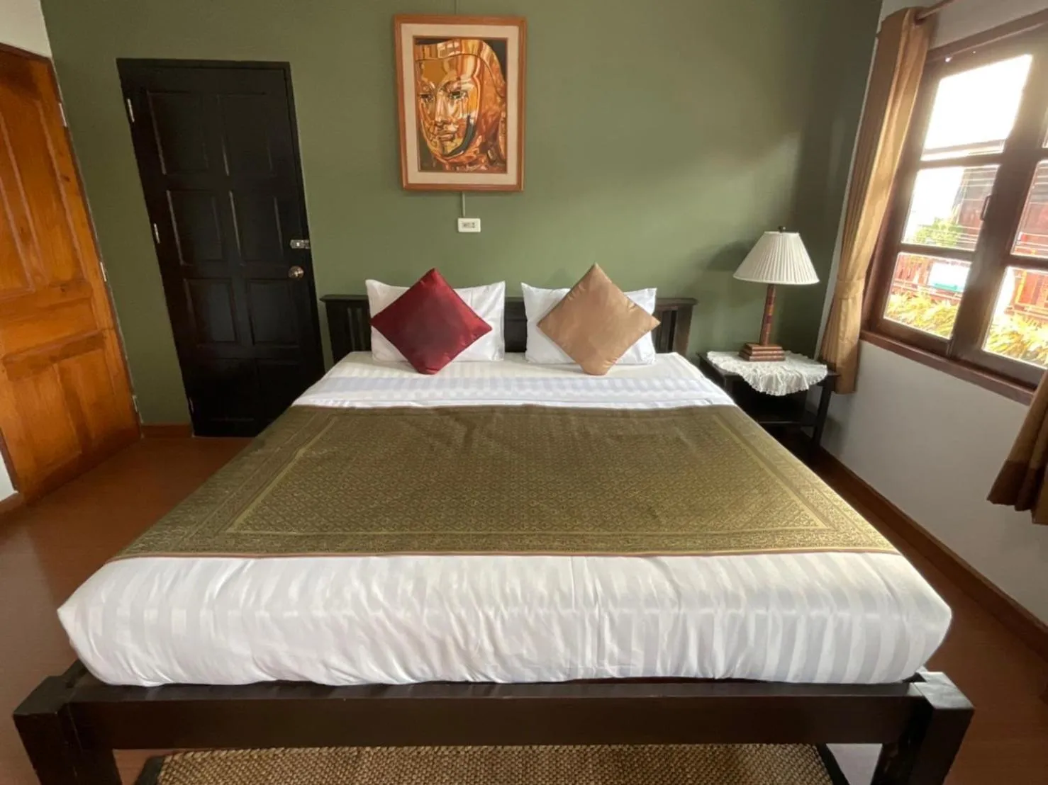 Bed in Baan Klang Vieng