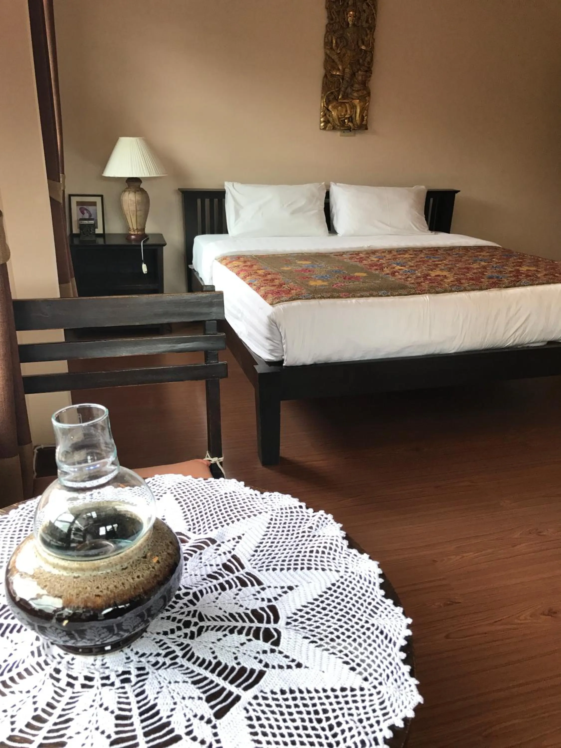 Bed in Baan Klang Vieng