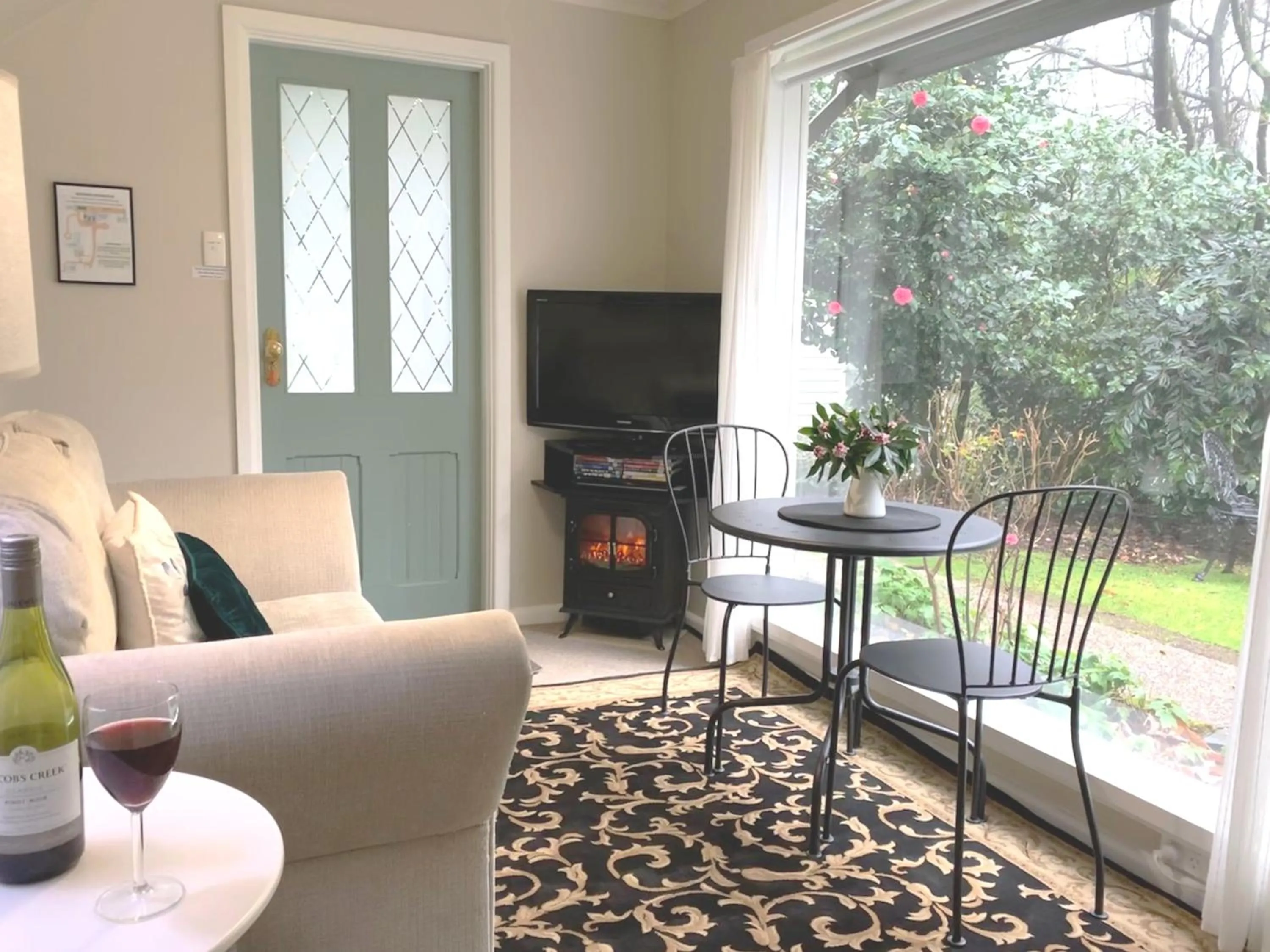 Seating area in Clarendon Cottages