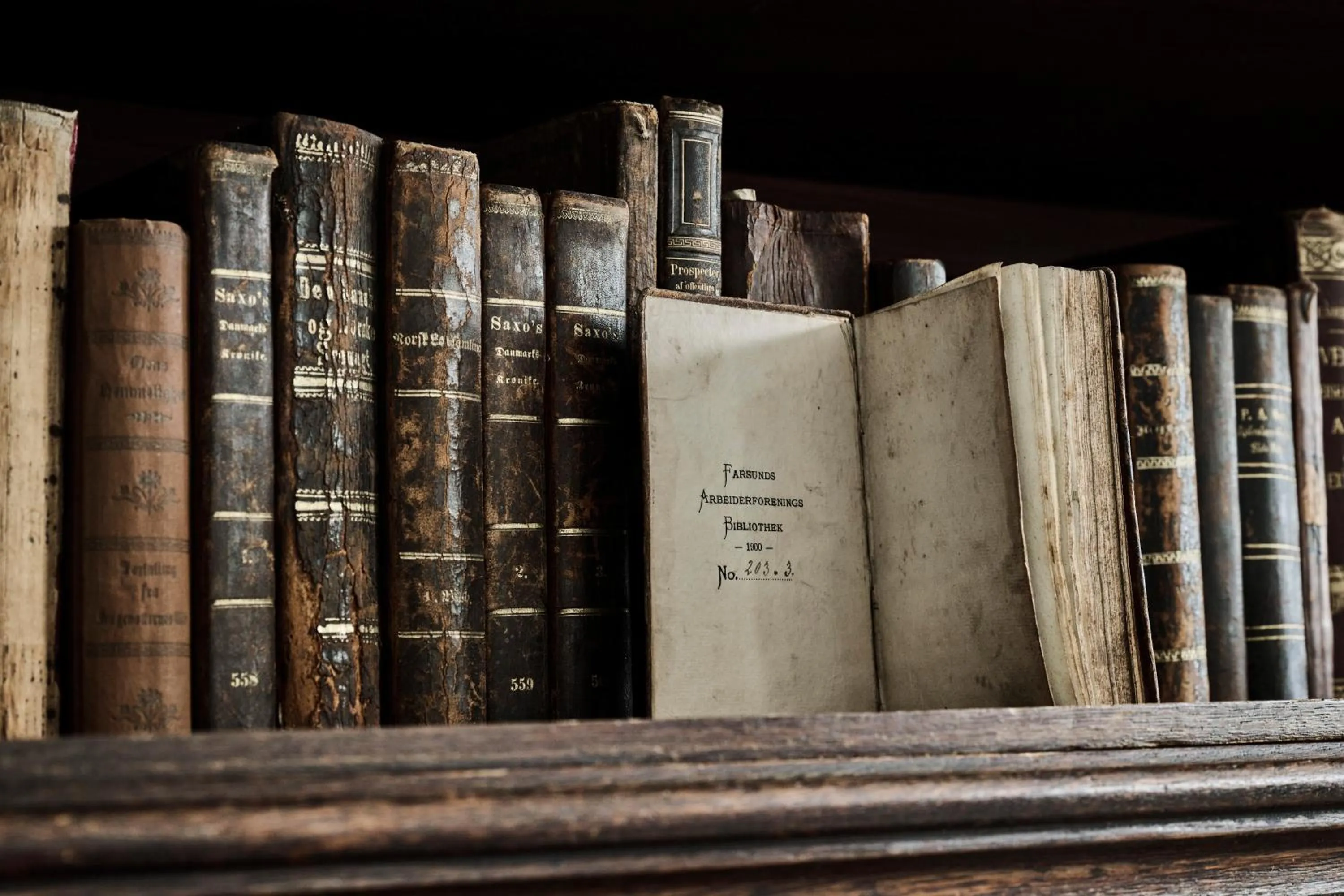 Library in Rederiet Hotel