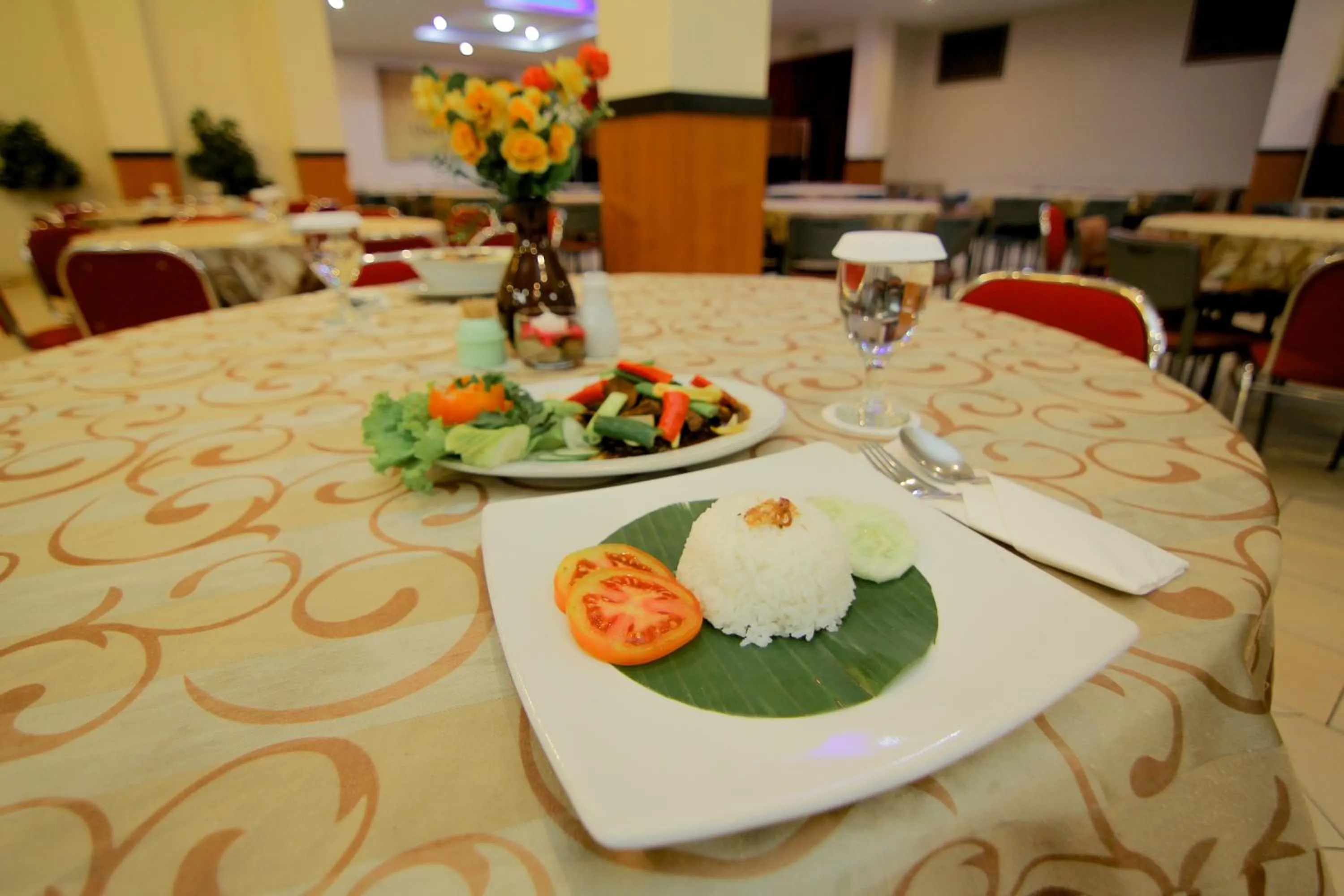 Asian breakfast in University Hotel Yogyakarta