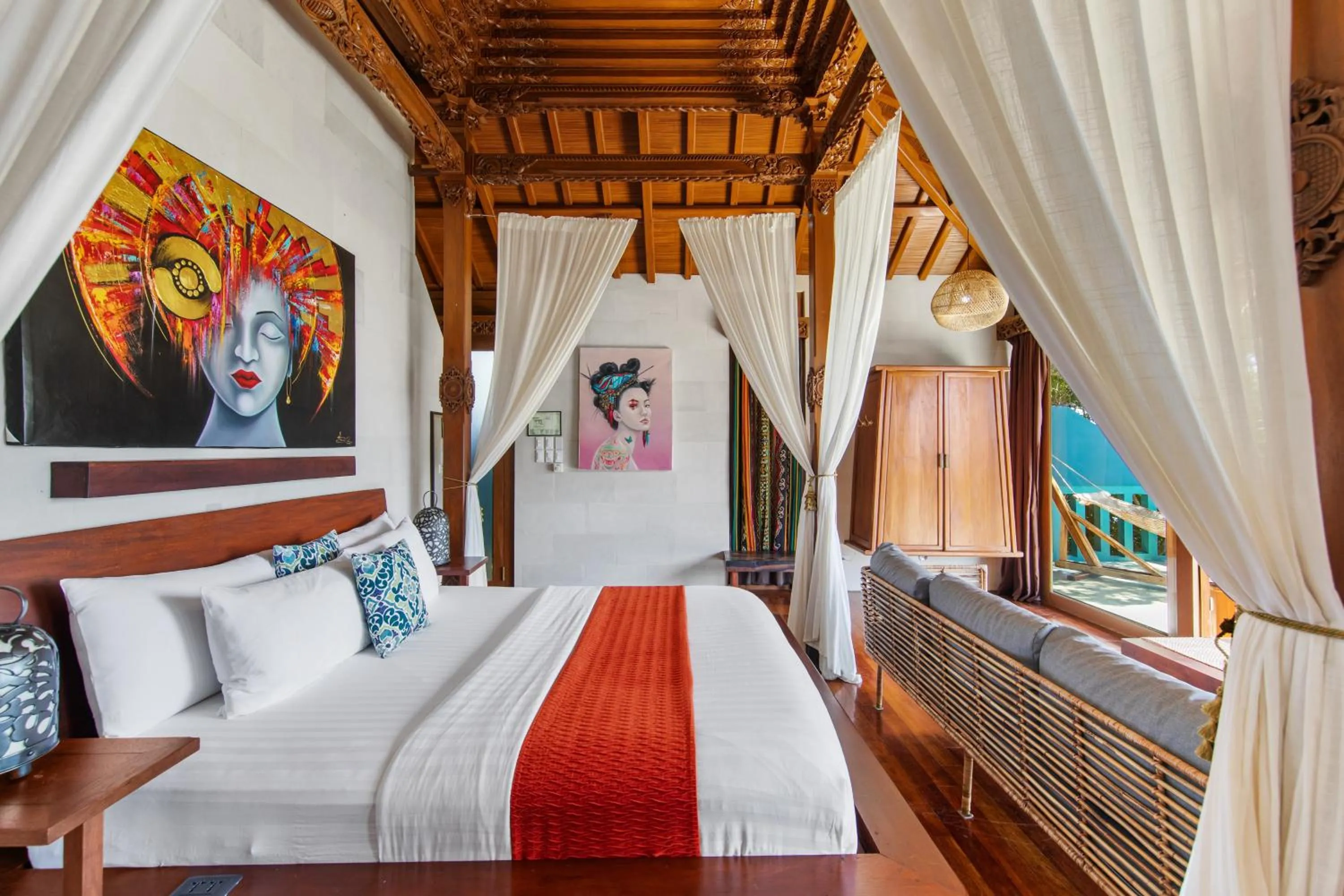 Bed in Karuna El Nido Villas