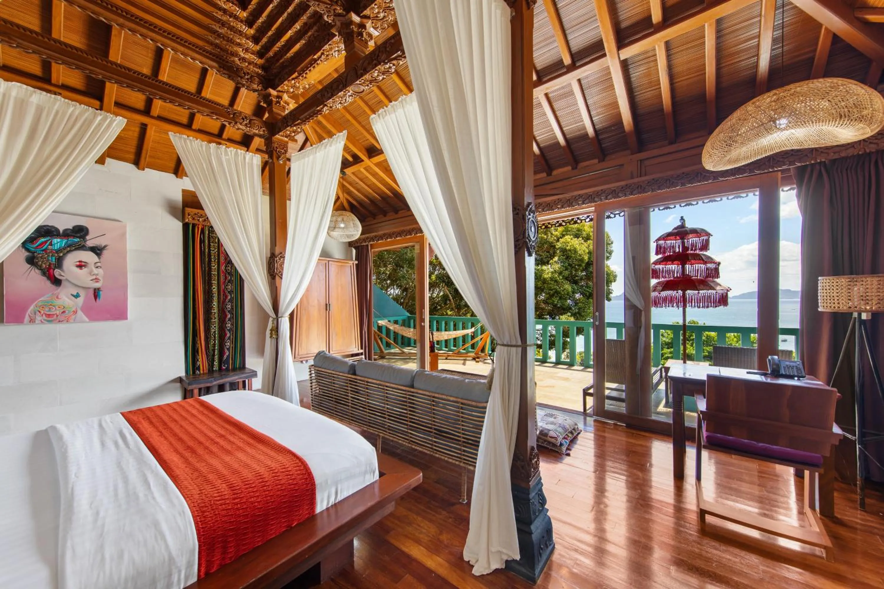 Bed in Karuna El Nido Villas