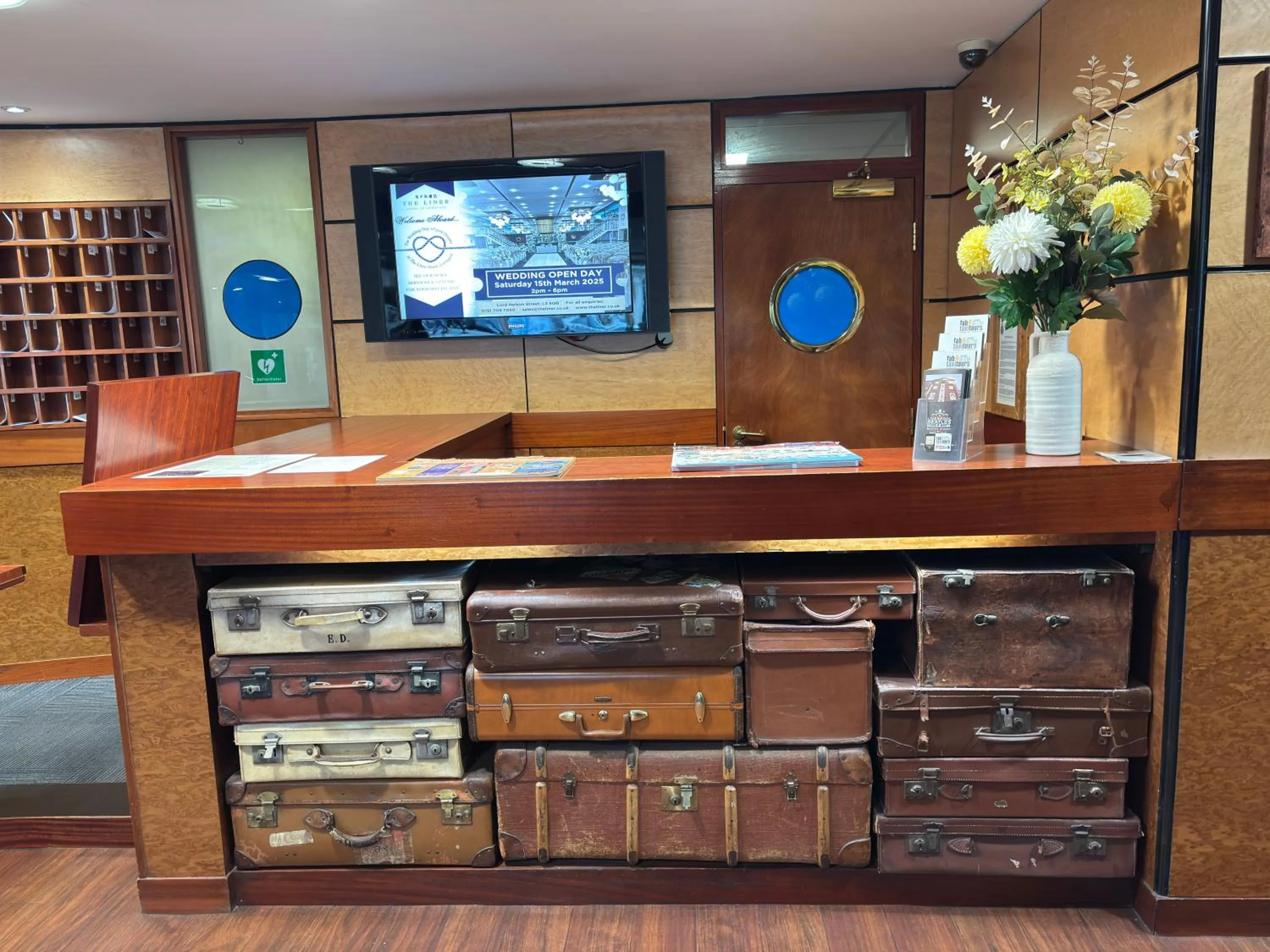 Lobby or reception in The Liner at Liverpool