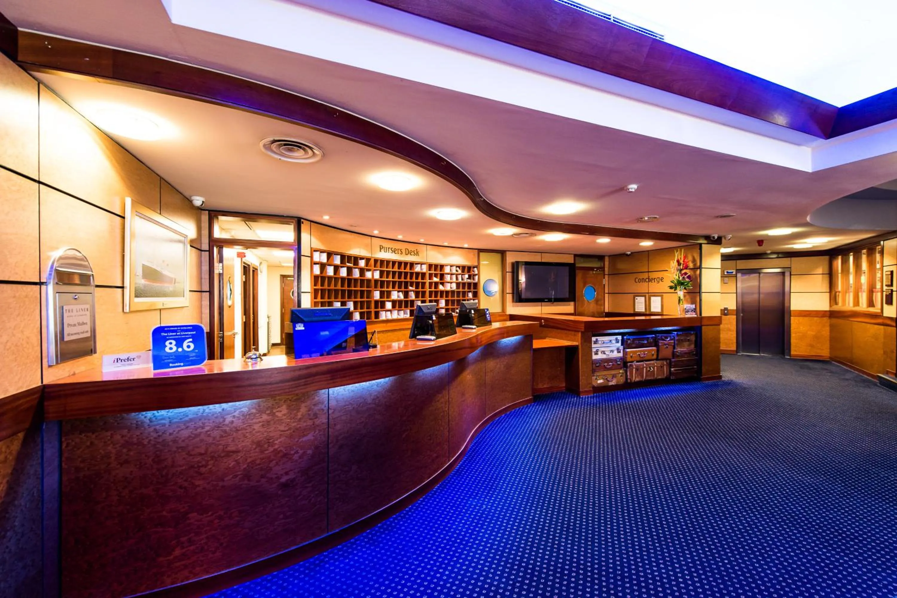 Lobby or reception in The Liner at Liverpool
