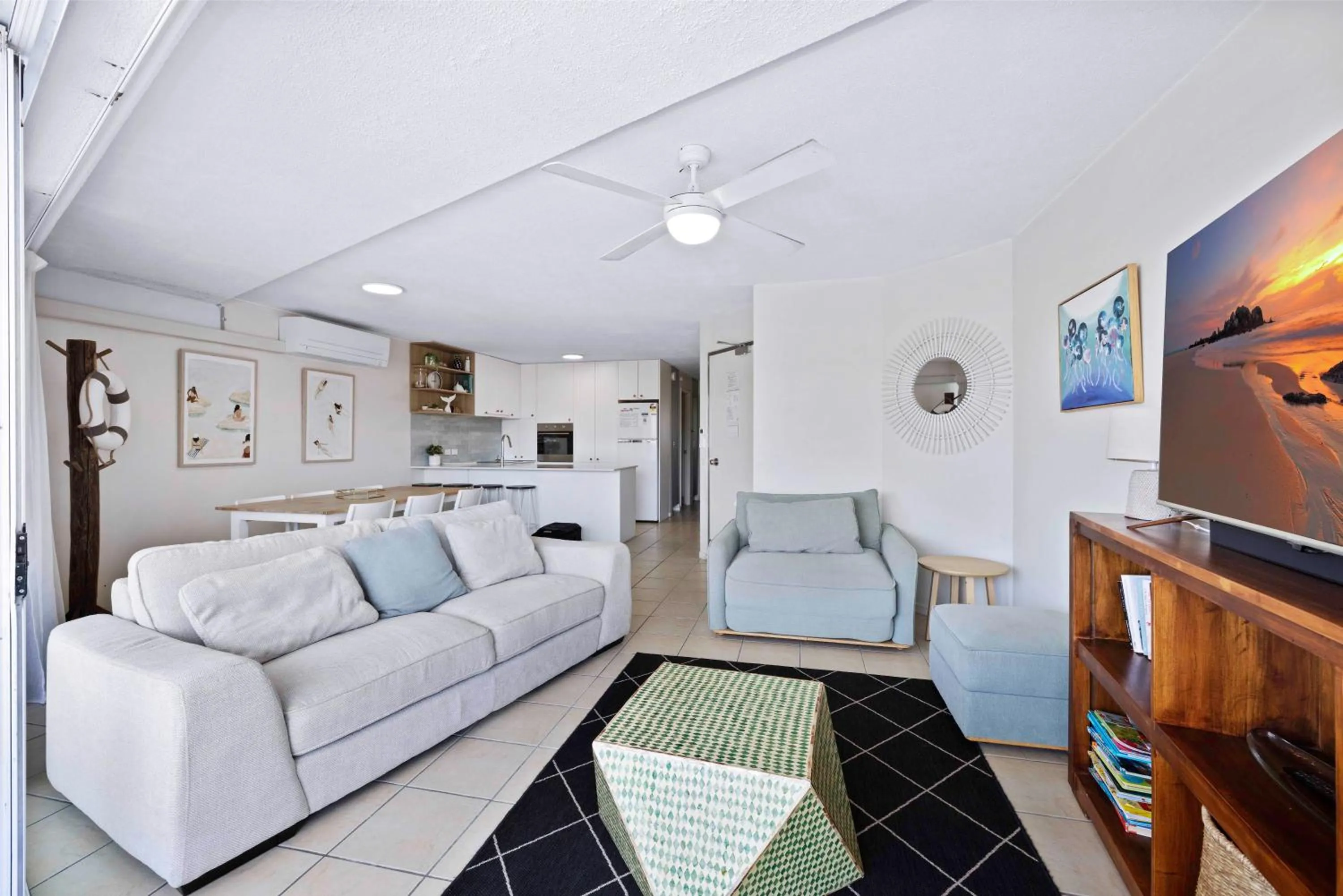 Living room in Coral Sea Apartments