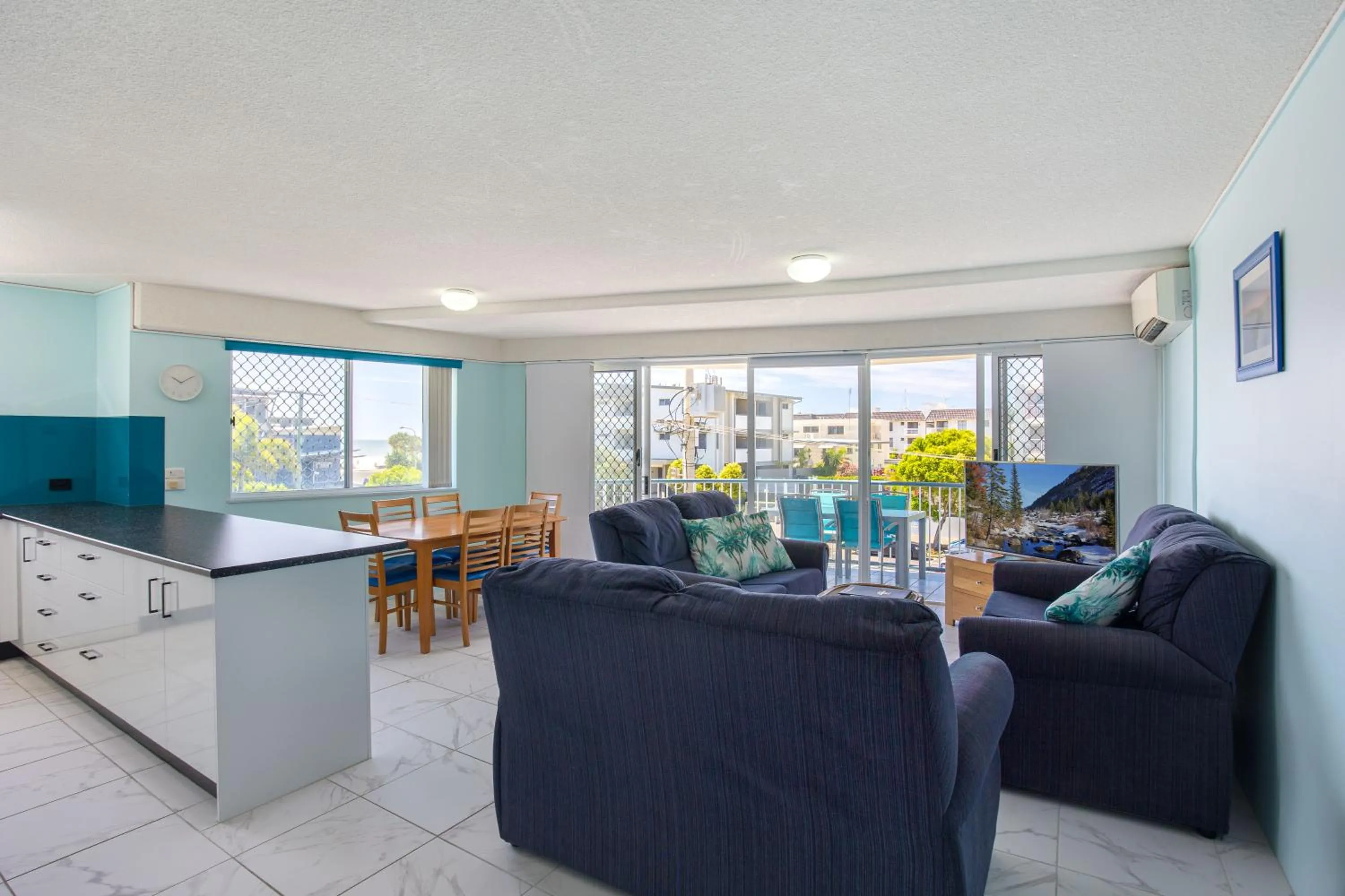 Living room in Coral Sea Apartments