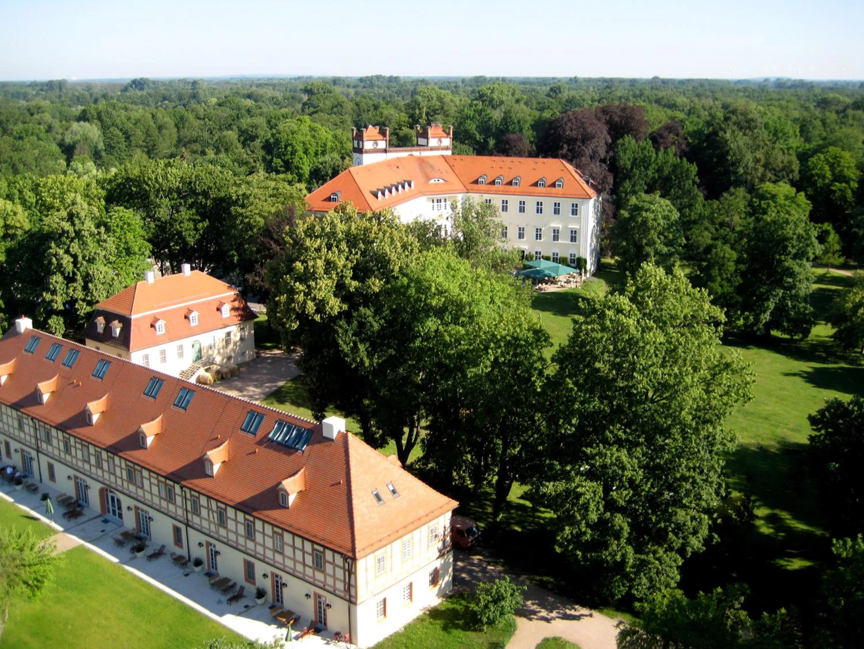 Bird's eye view in Urlaubsresidenz Marstall und Kanzlei im Schlossensemble