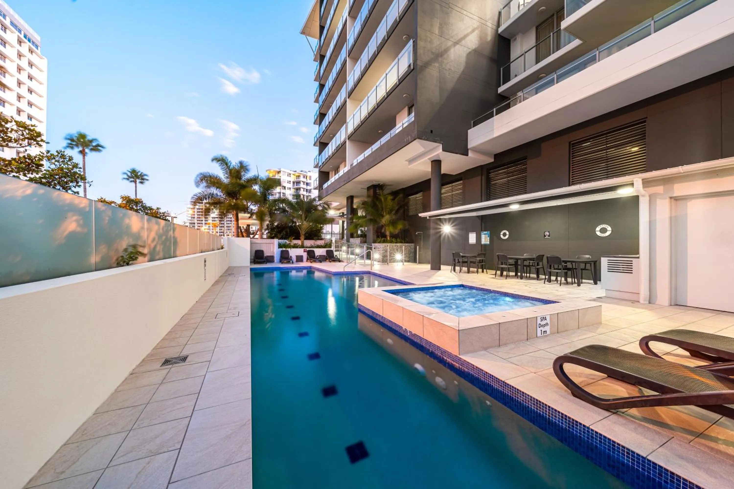 Pool view in Beach on Sixth