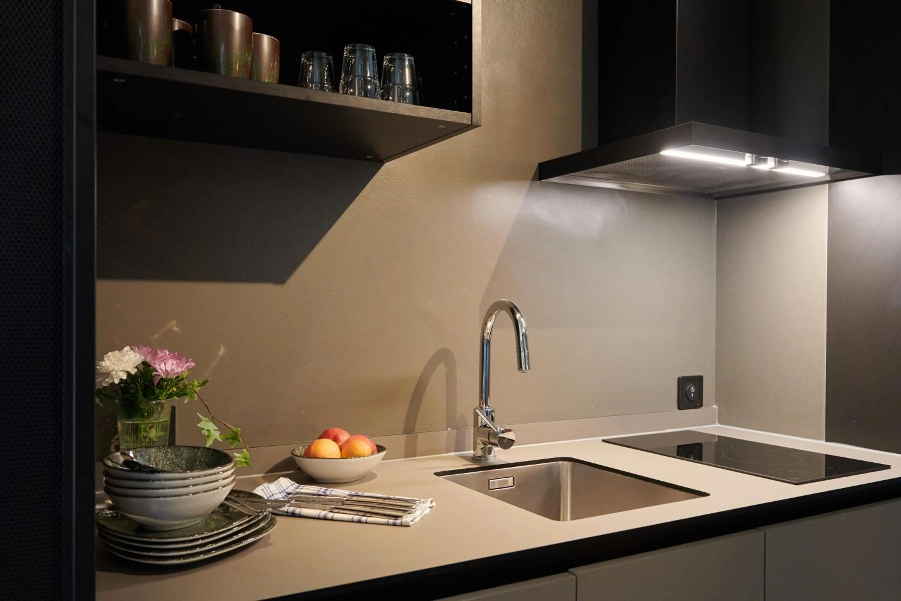 Kitchen or kitchenette in First Hotel Stockholm North