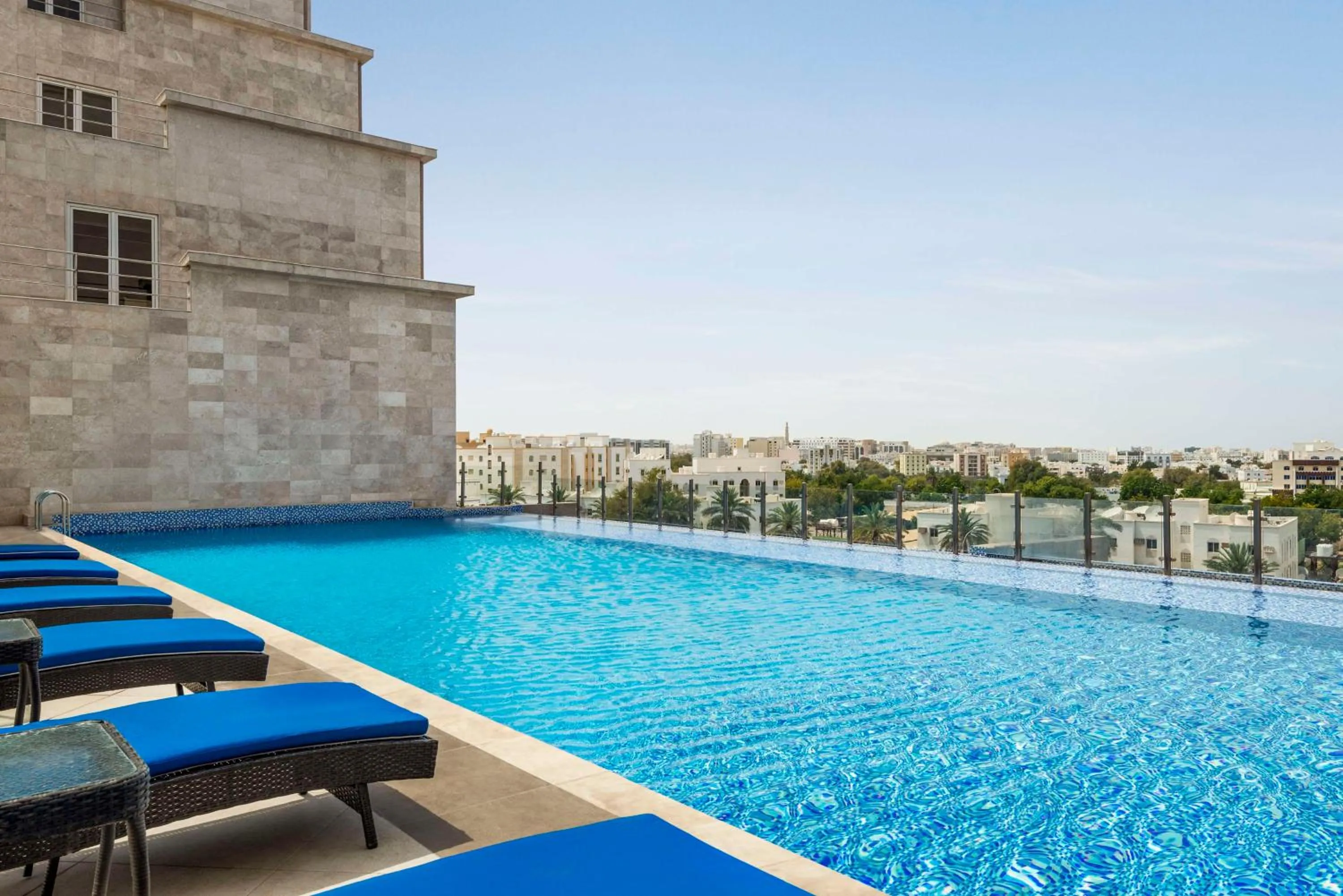 Pool view in Radisson Hotel Muscat Panorama