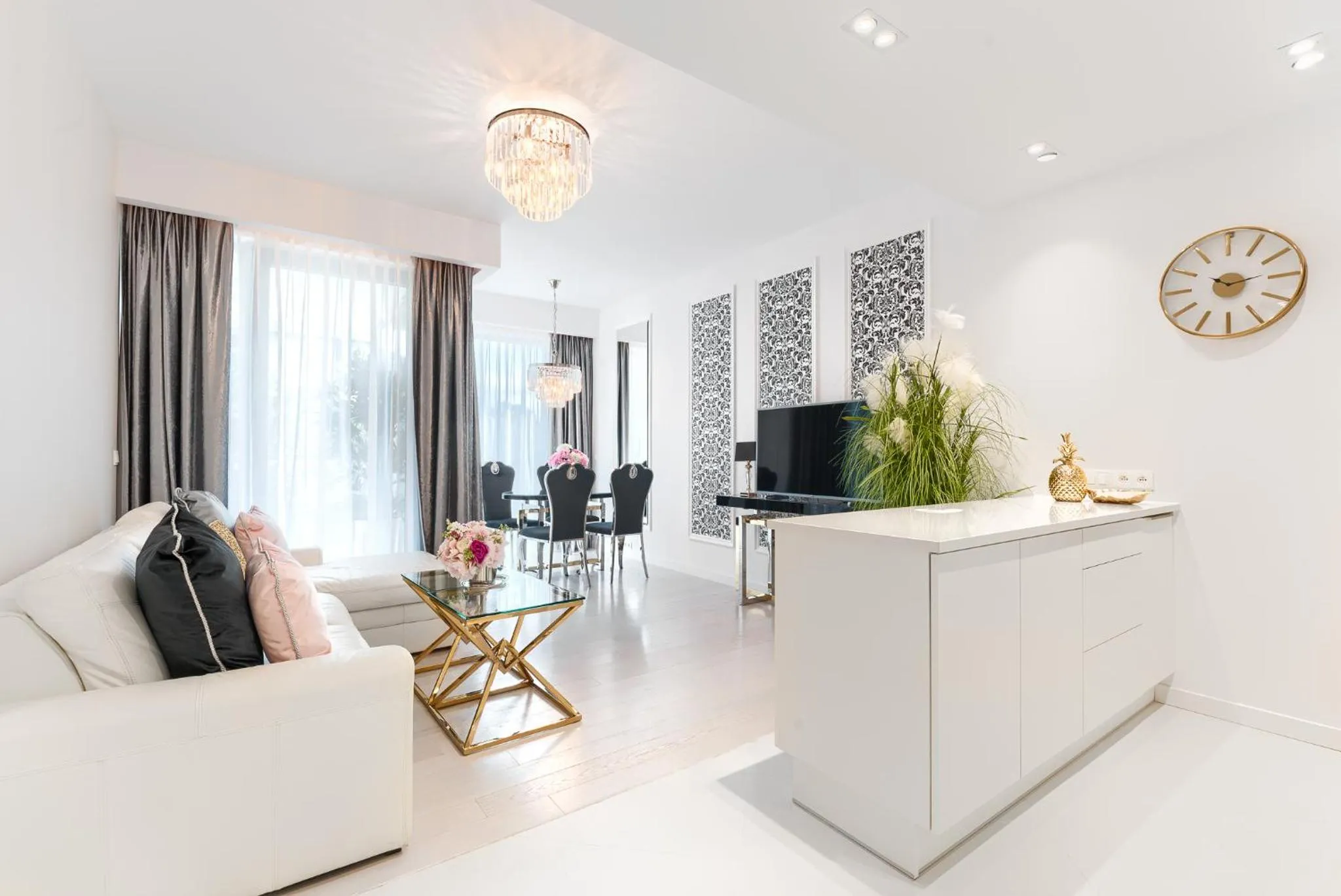 Kitchen or kitchenette in Dune Resort Mielno - B