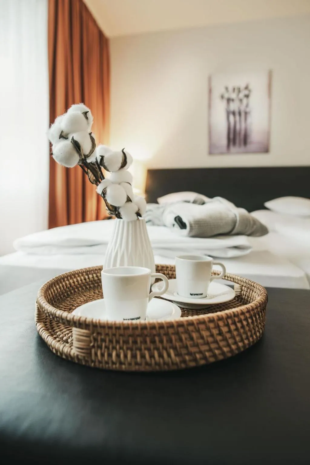 Coffee/tea facilities, Bed in Hotel Lauterbad