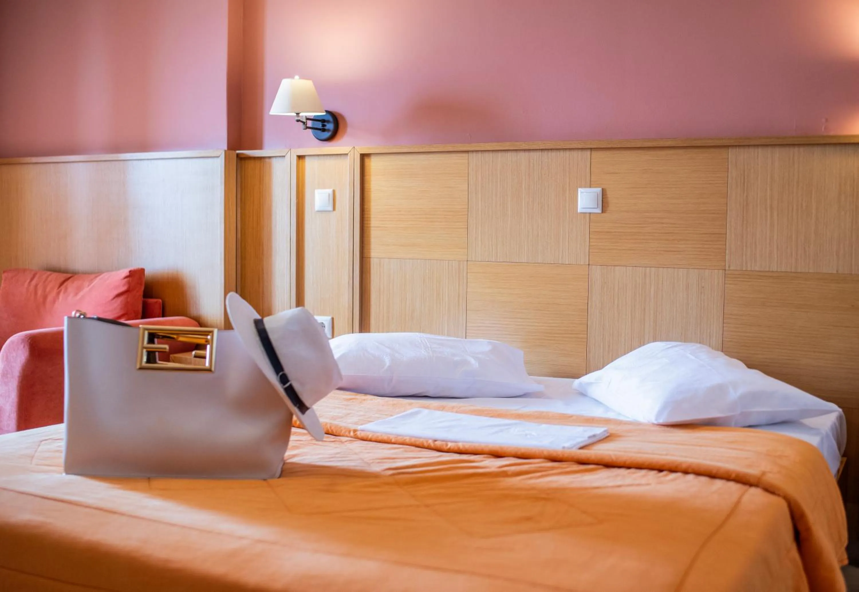 Bed in Evia Hotel & Suites