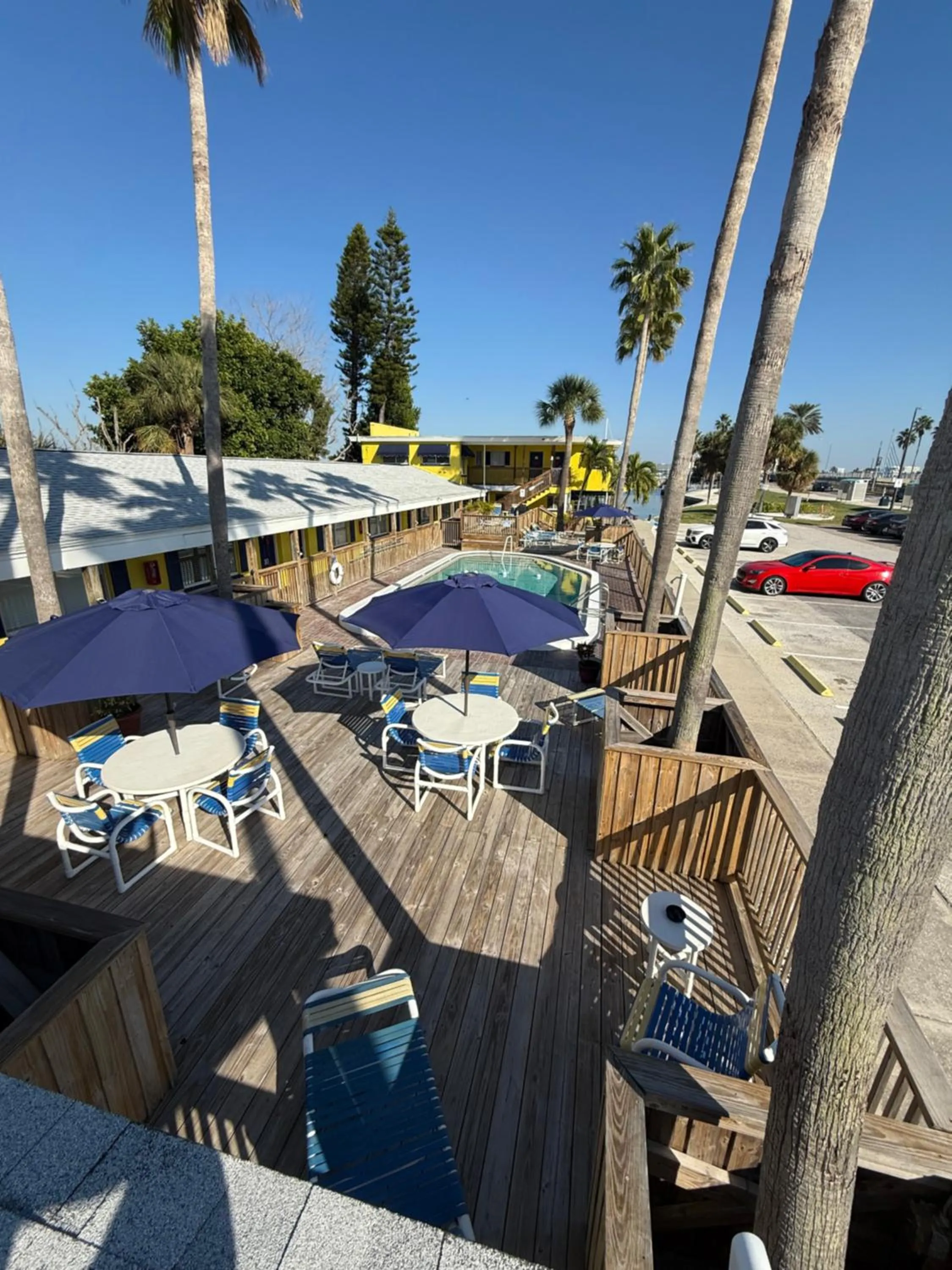 Patio in Barefoot Bay Resort Motel