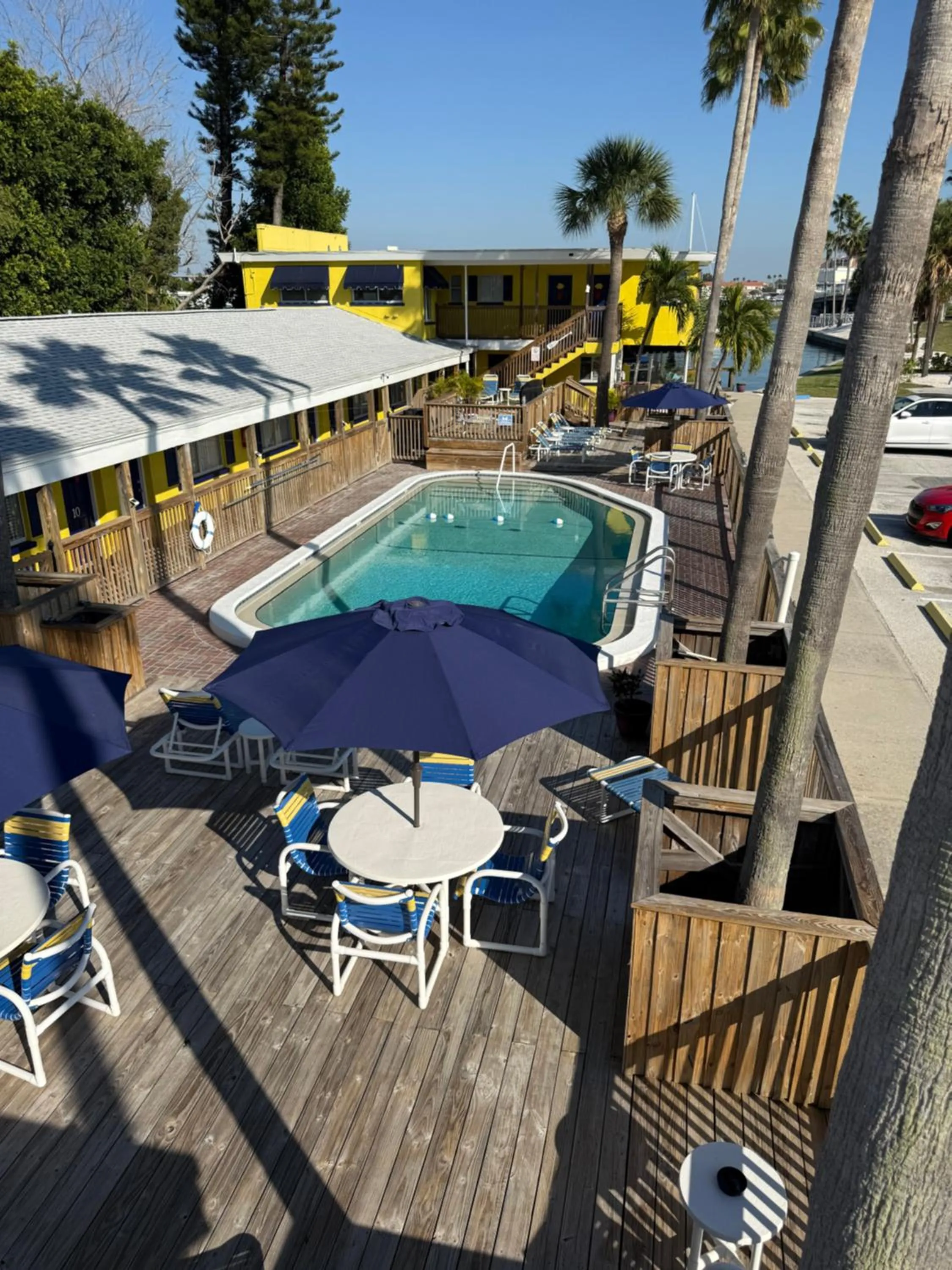 Pool view in Barefoot Bay Resort Motel