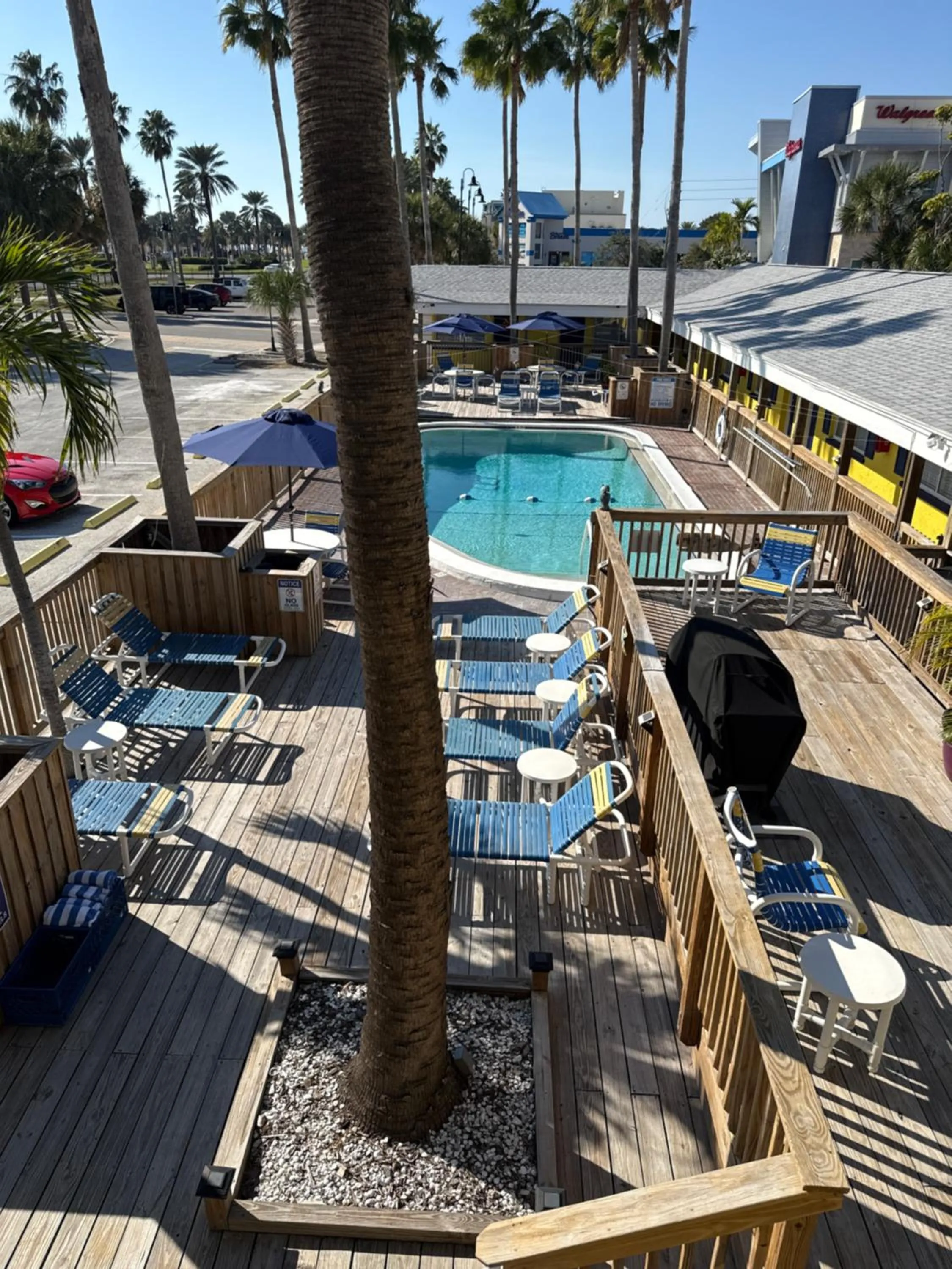 Pool view in Barefoot Bay Resort Motel