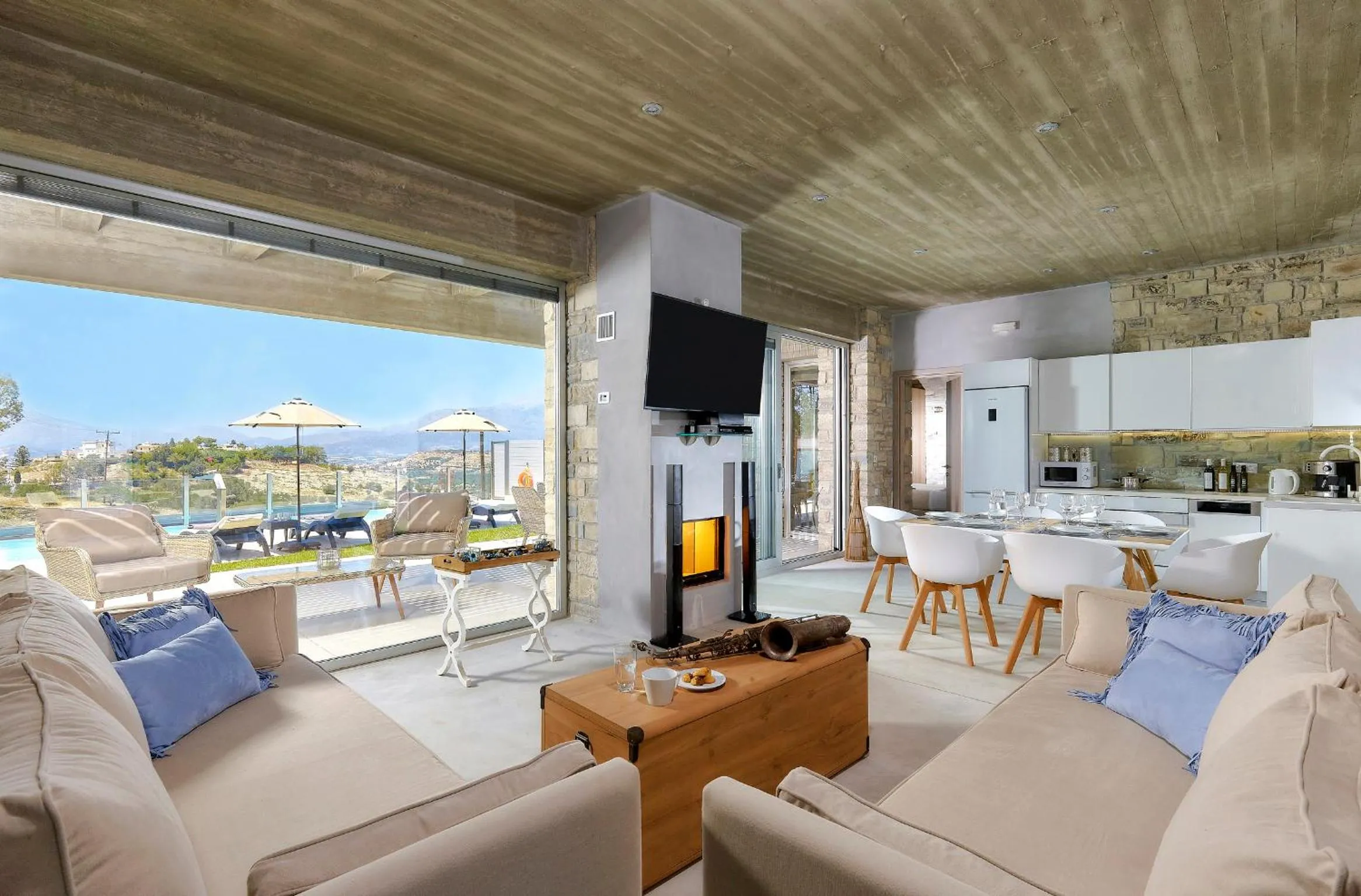 Living room in Kouros n' Kori Villas