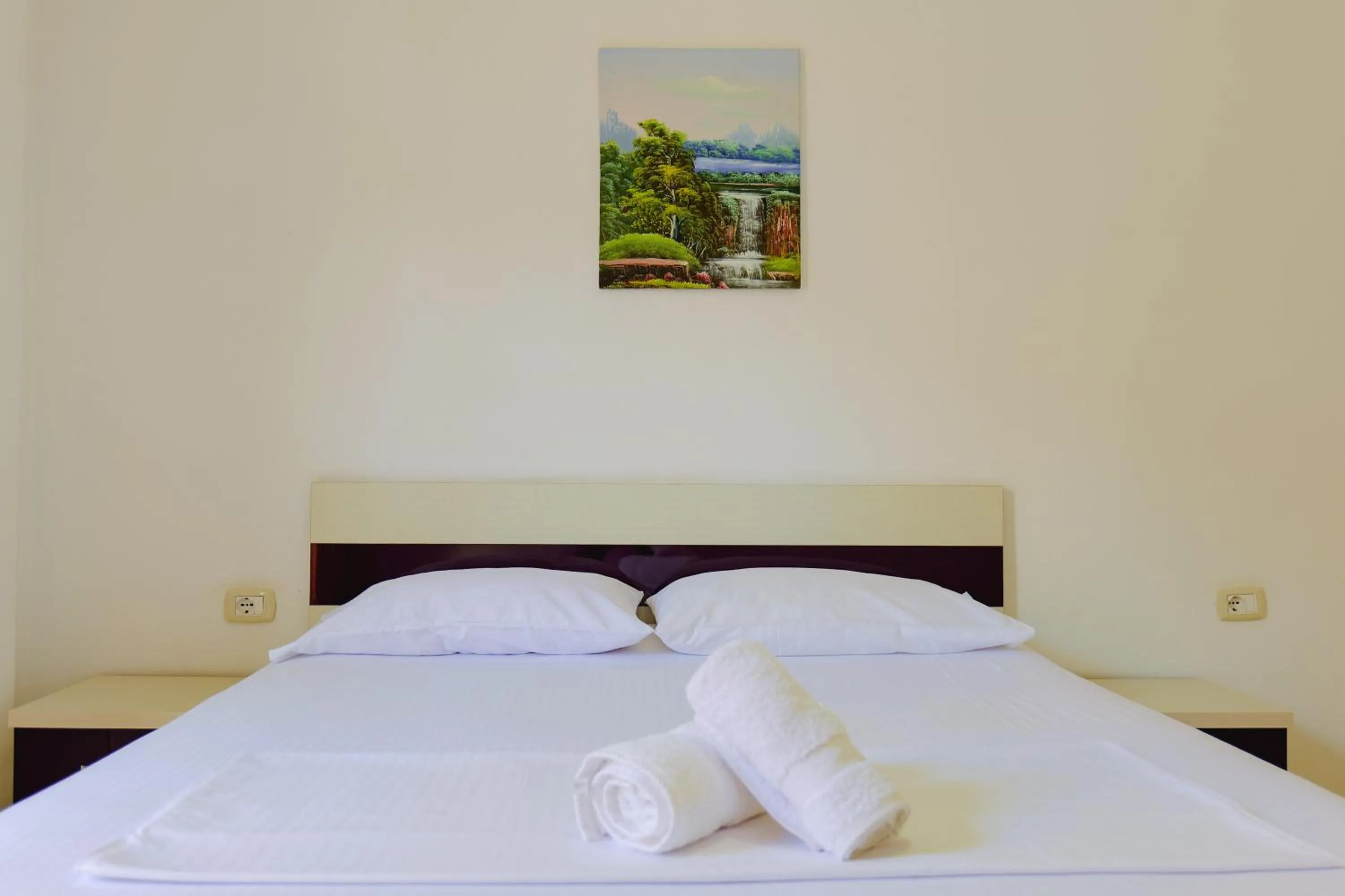 Bed in Hotel Argjiro