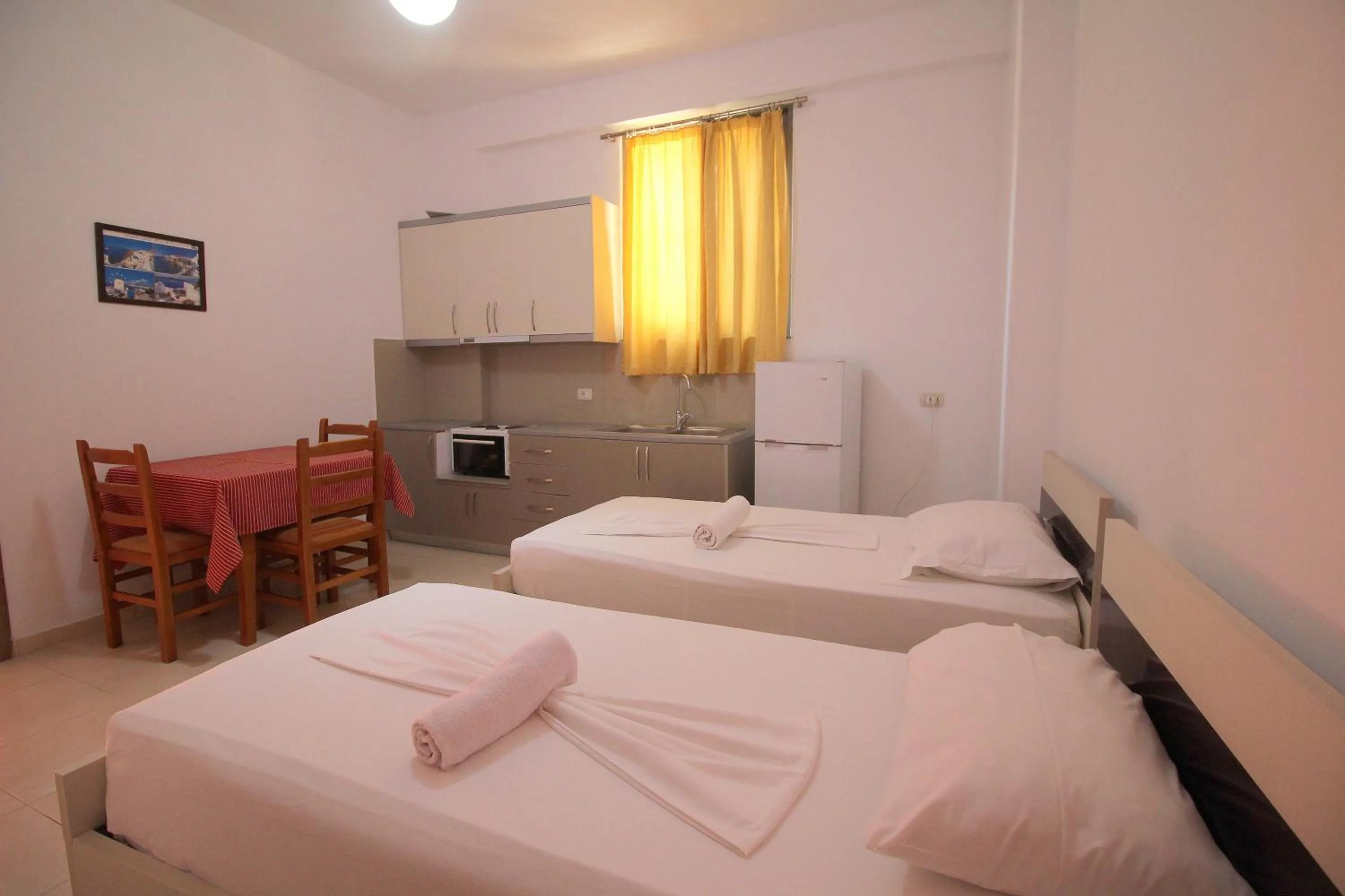 Bed in Hotel Argjiro