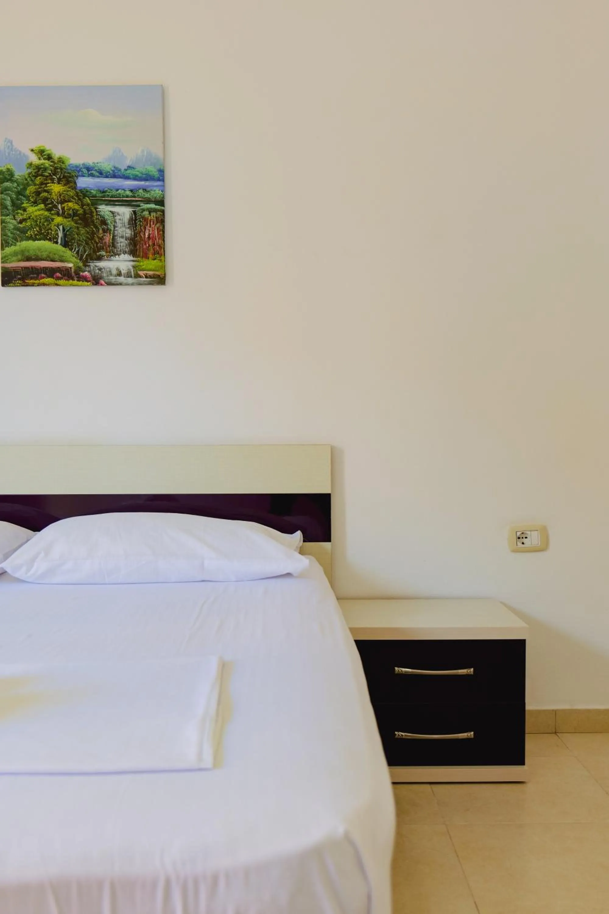 Bed in Hotel Argjiro