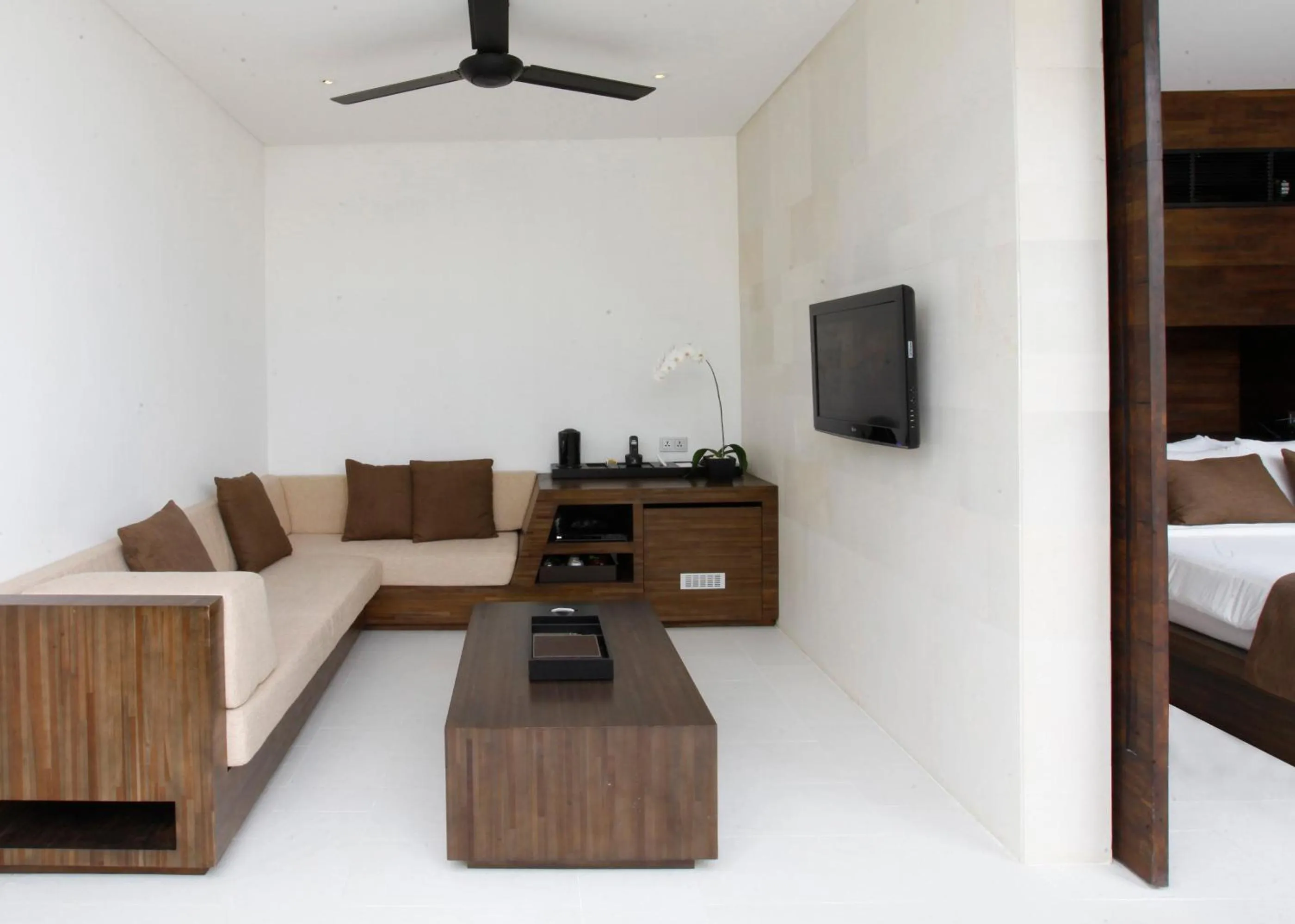 Living room, Bed in eqUILIBRIA Seminyak
