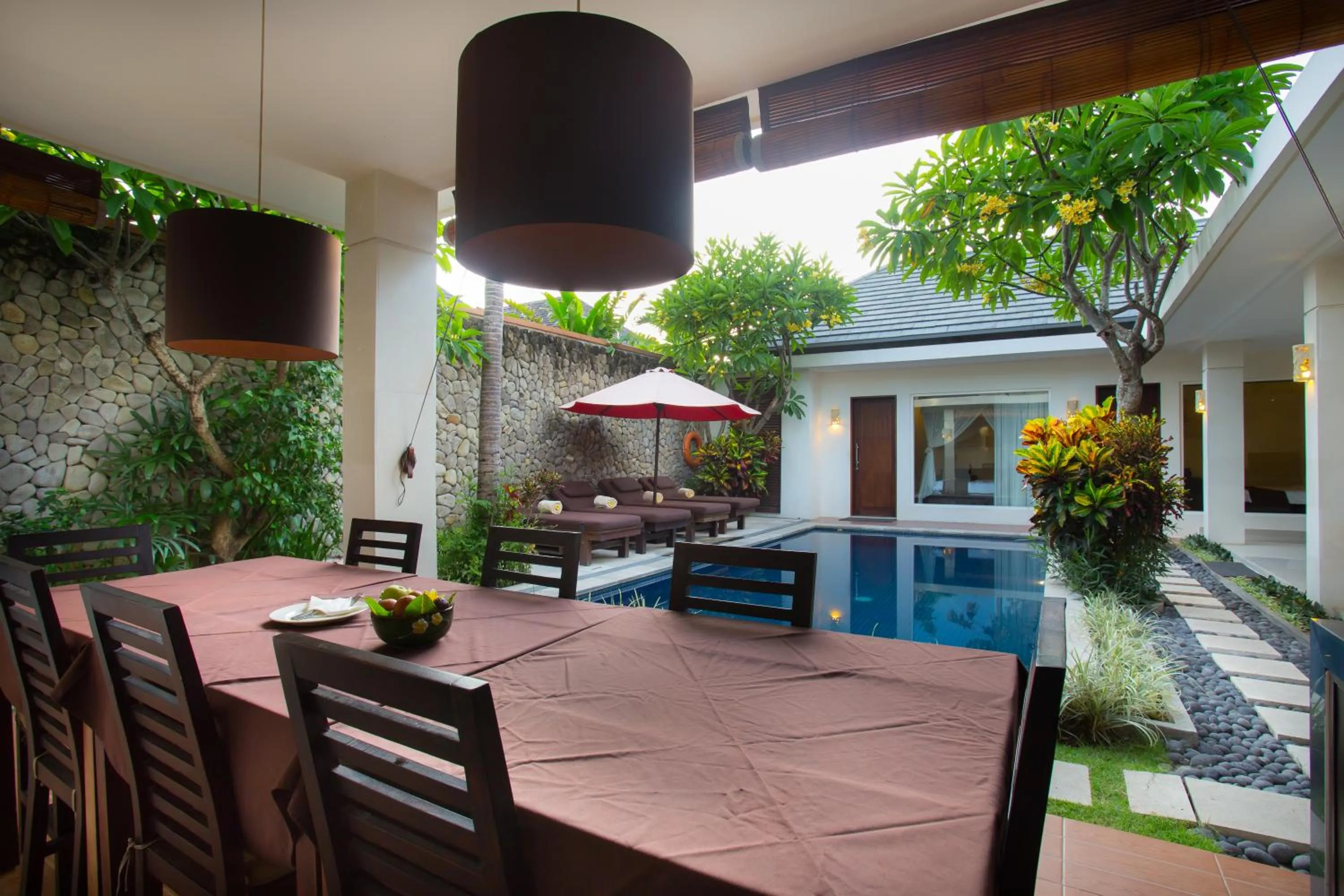 Dining area in The Yubi Boutique Villas Seminyak