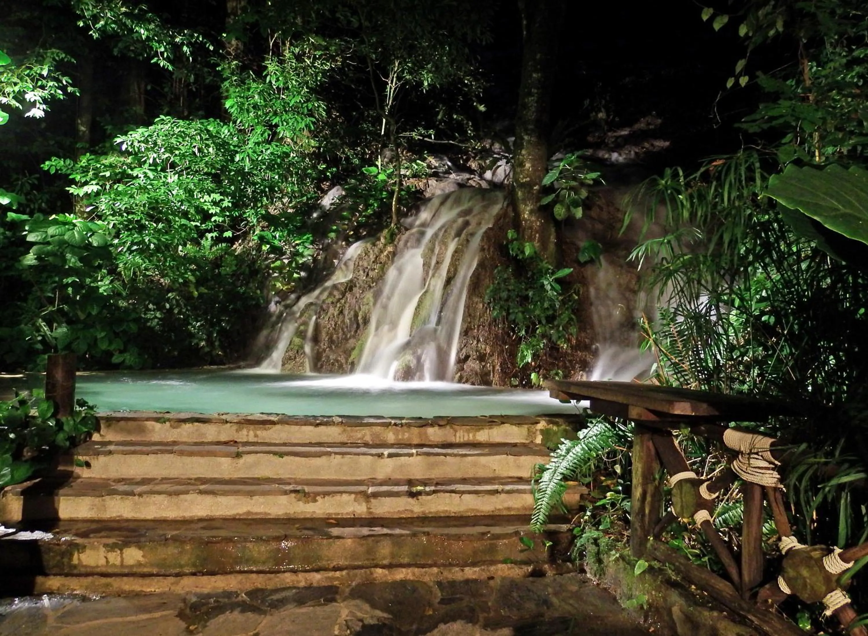 Pool view in Platon Ecolodge