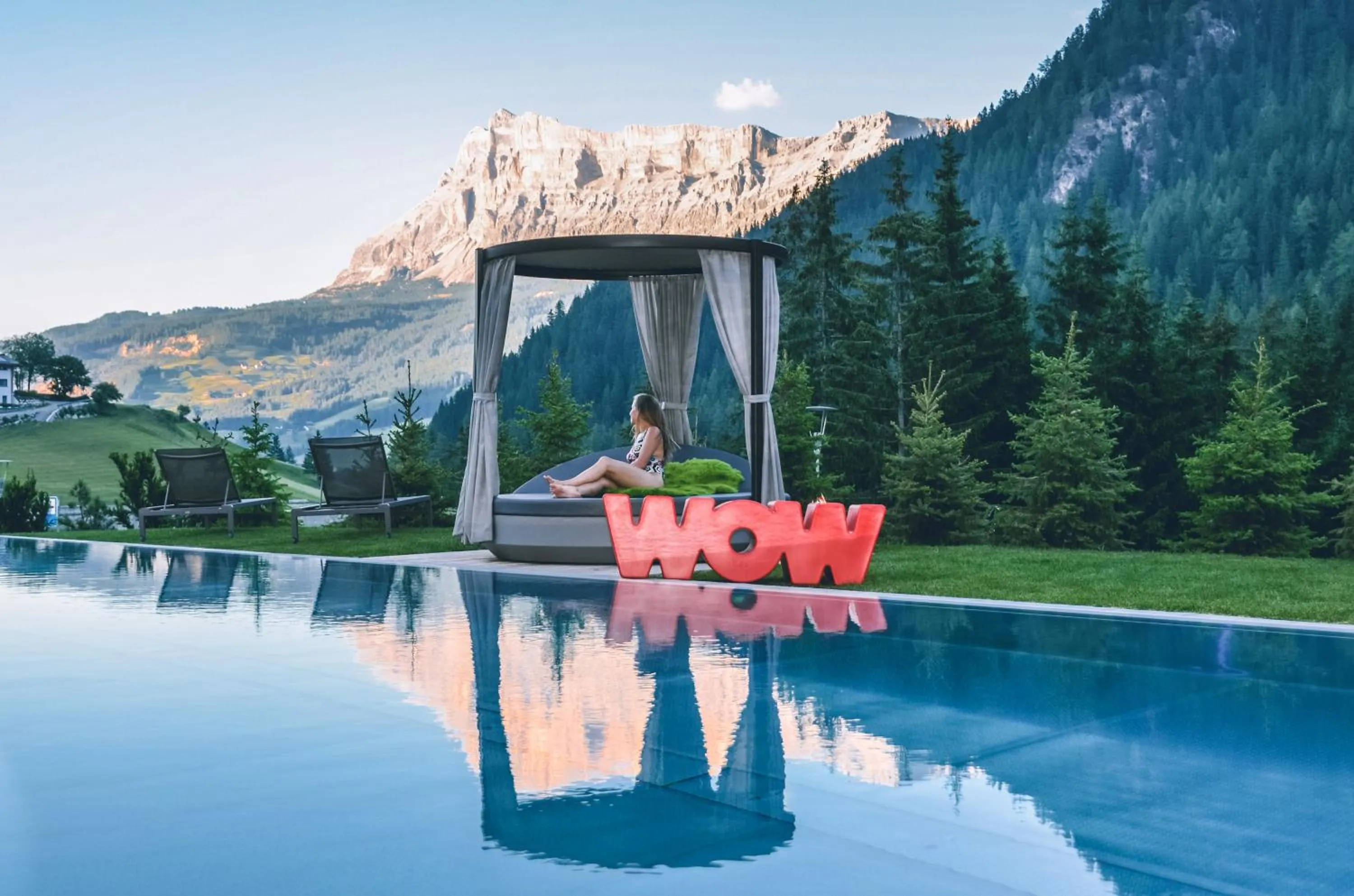 Pool view in Hotel Cristallo - Wellness Mountain Living