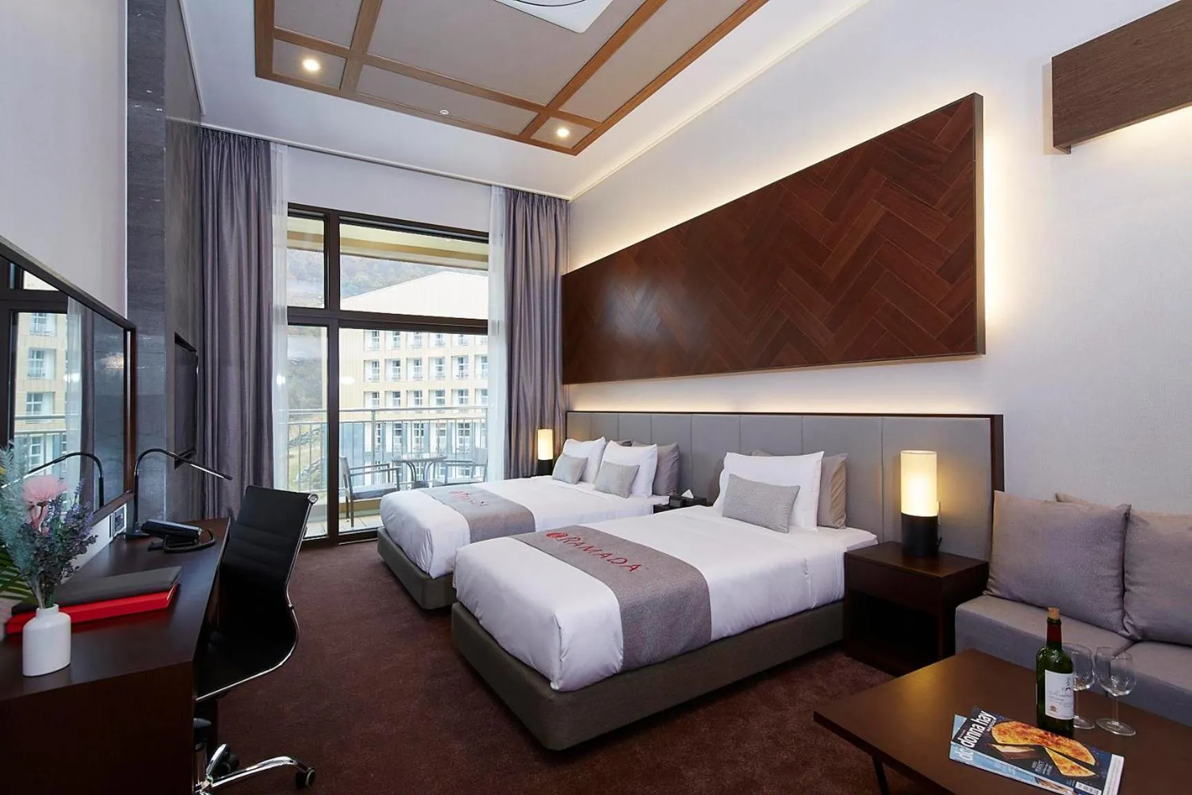 Photo of the whole room, Bed in Ramada Hotel & Suite by Wyndham Gangwon Pyeongchang