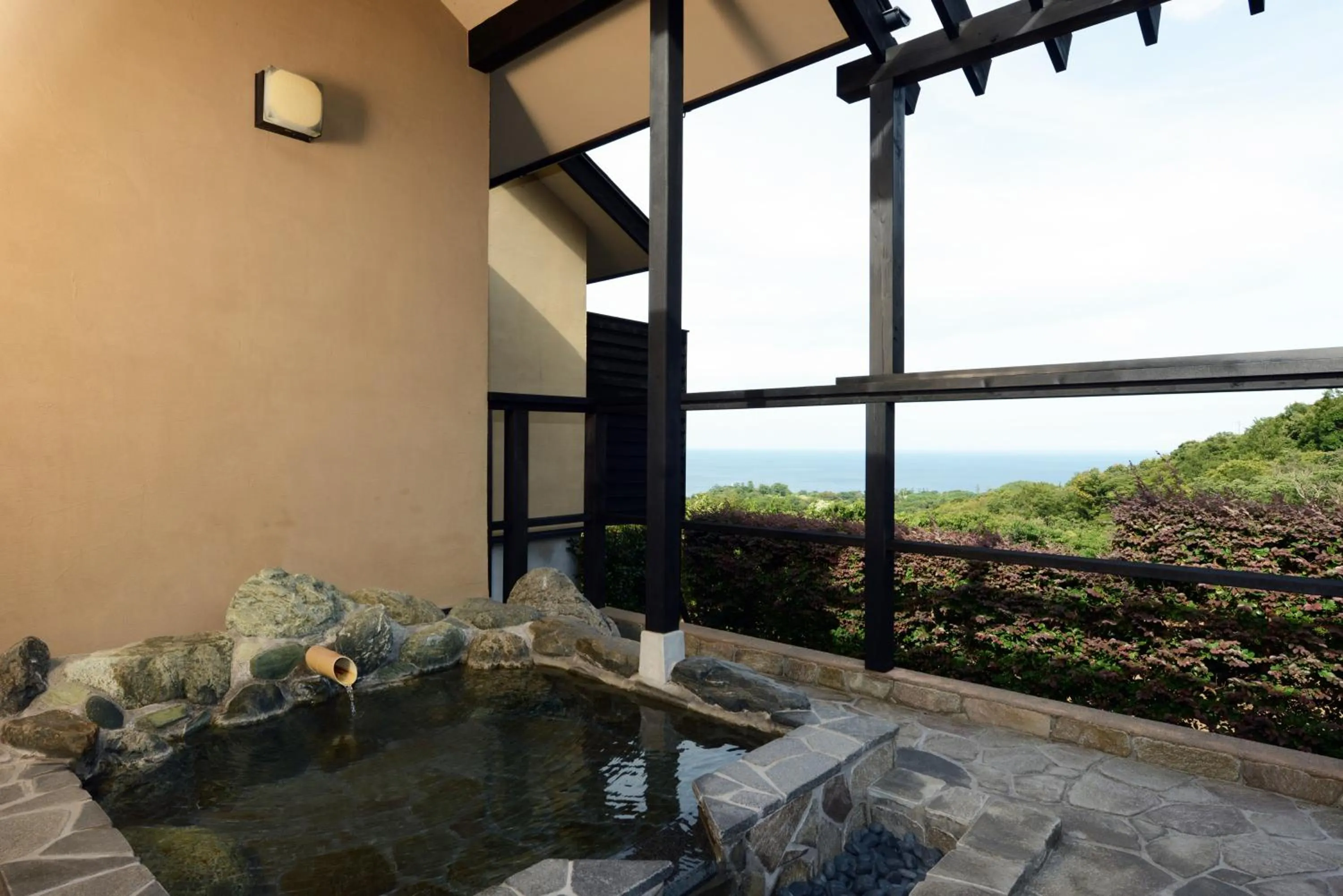 Open Air Bath in Ito Yukitei Kawana Bettei