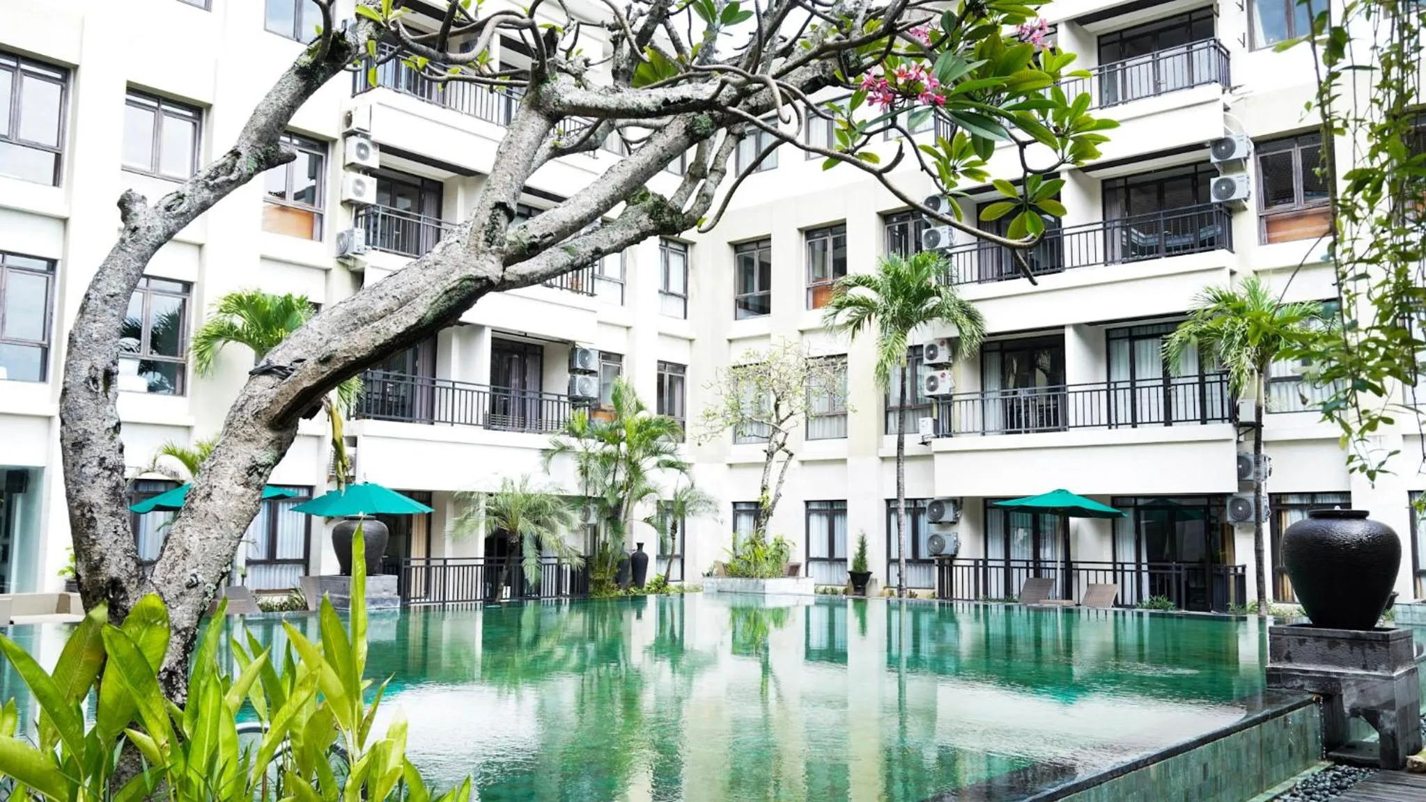 Swimming pool in Grand Kuta Hotel and Residence